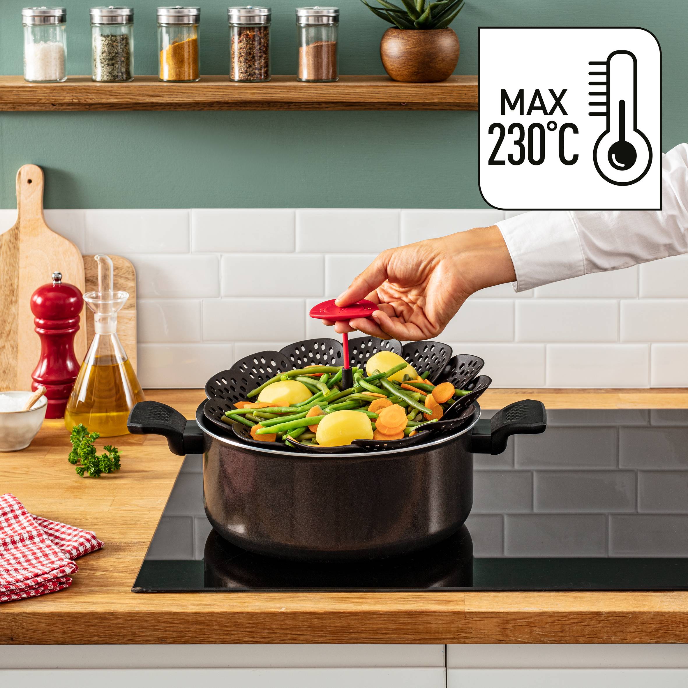Naběračka na zmrzlinu Tefal Ingenio K2072214 Nerezová/Černá