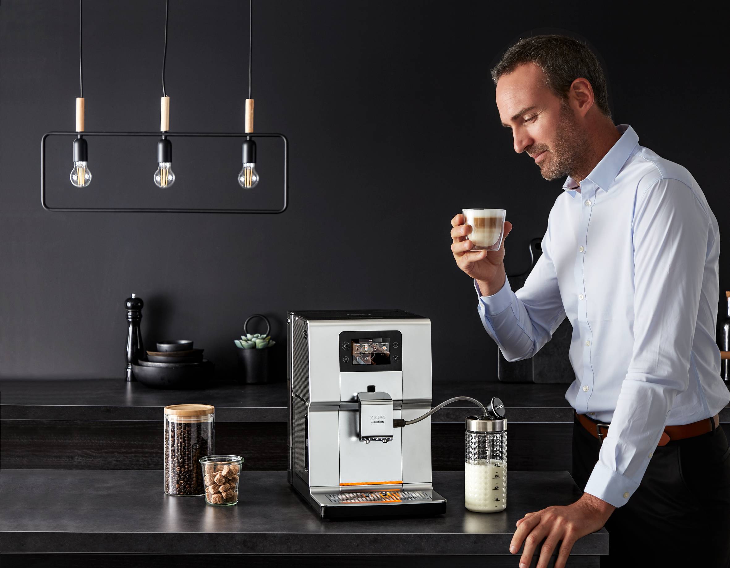 Automatický kávovar KRUPS Intuition Preference+ EA875E10 Chromový