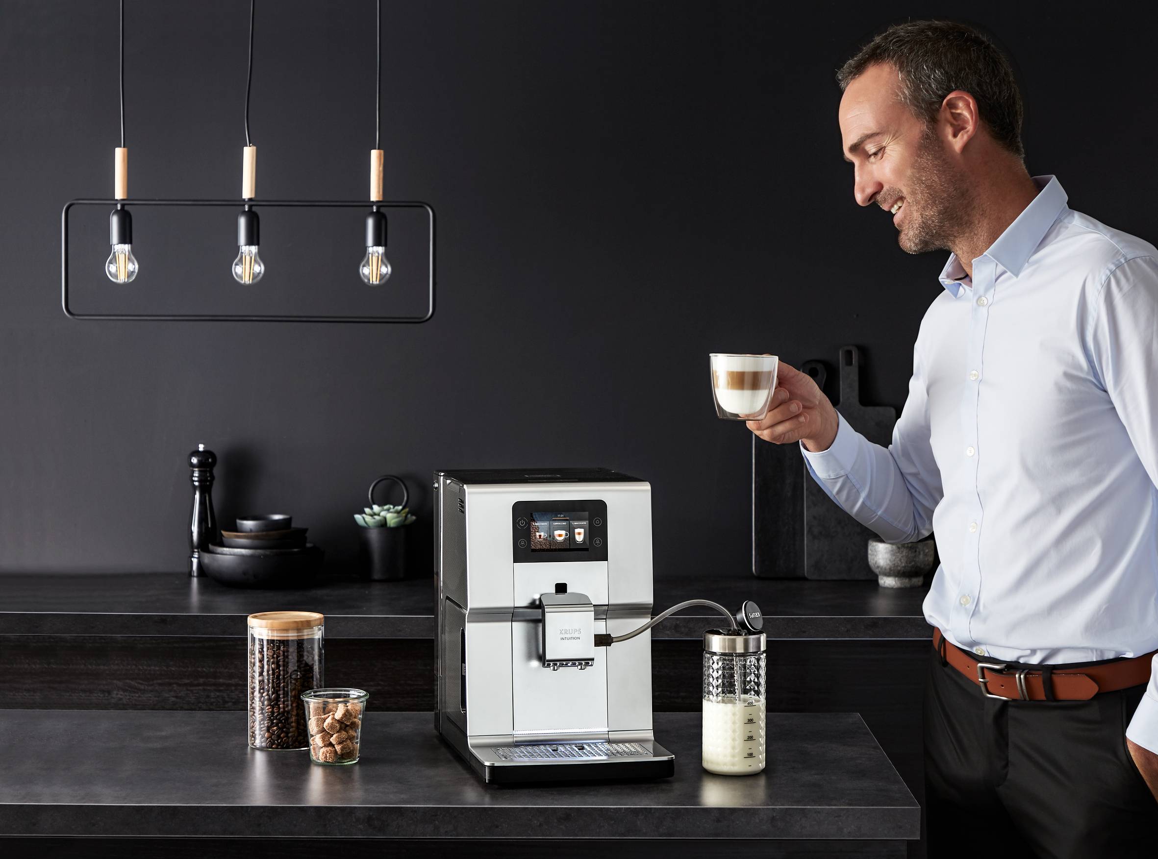 Automatický kávovar KRUPS Intuition Preference+ EA875E10 Chromový