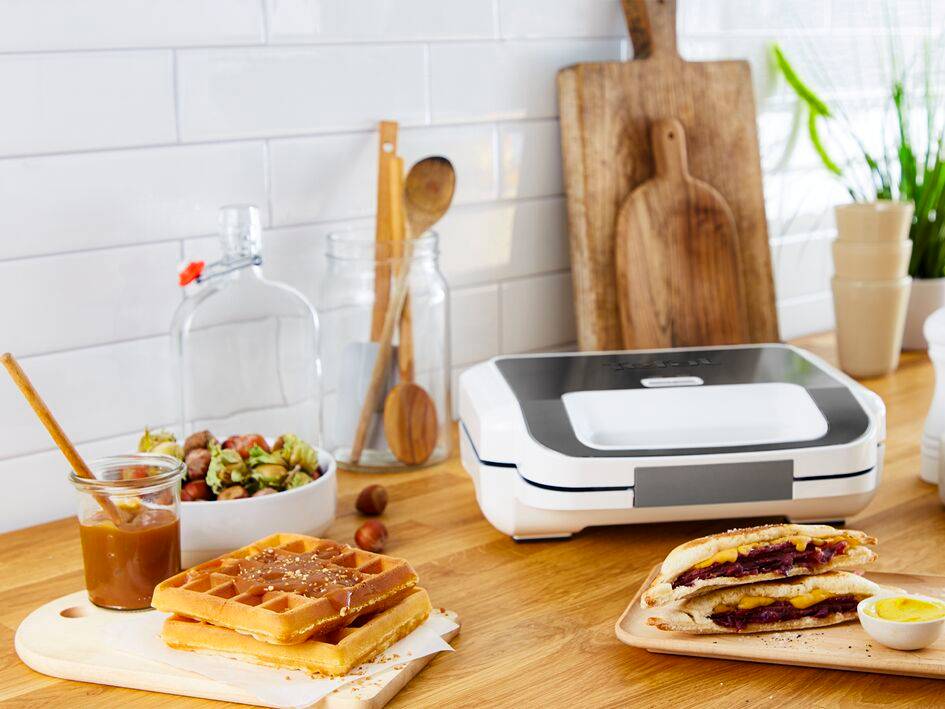 Sendvičovač Tefal Multiplates Snack XL SW701110 Nerezový/Bílý