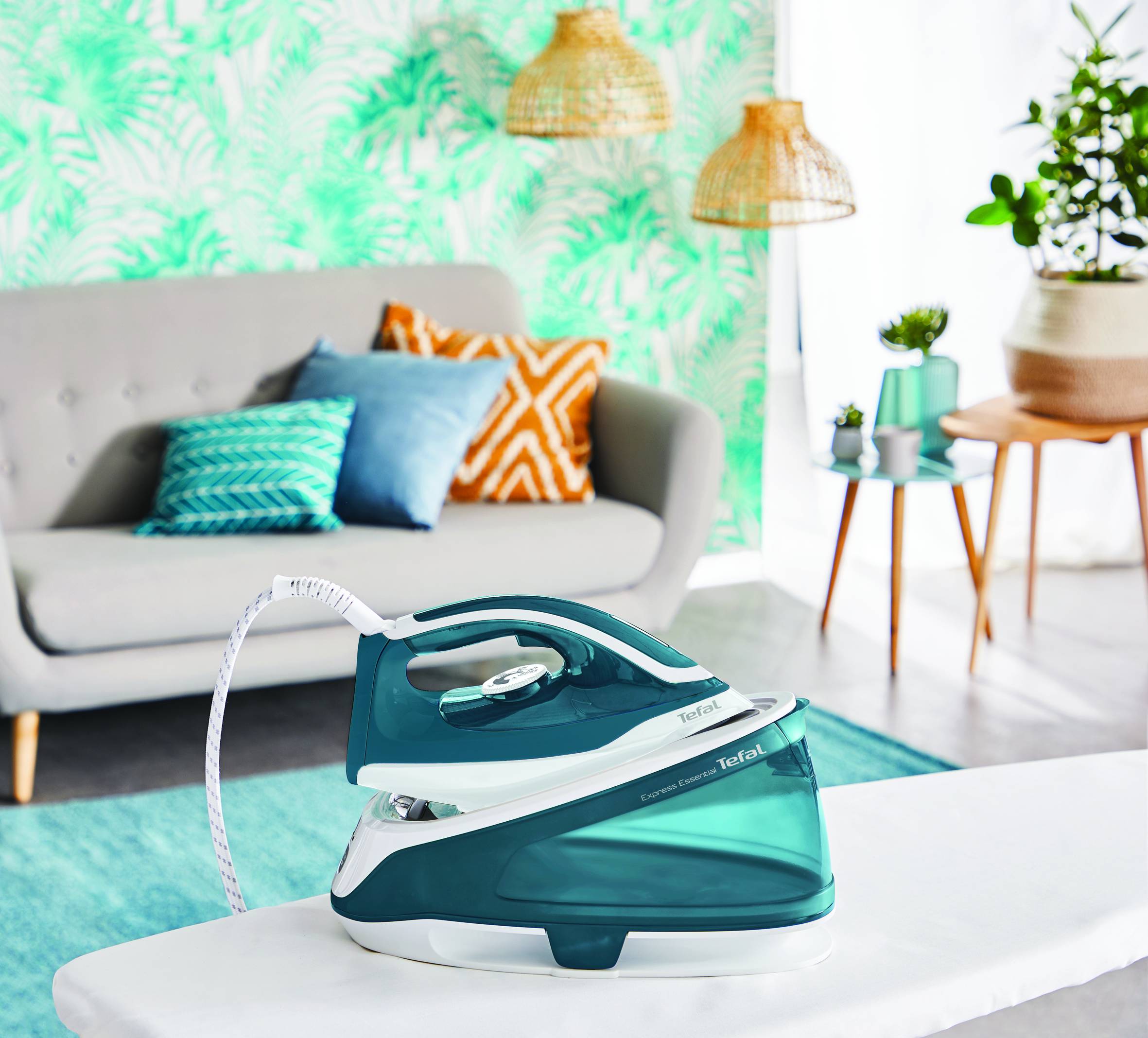 Parní generátor Tefal Express Essential SV6115E0 Tyrkysový/Bílý