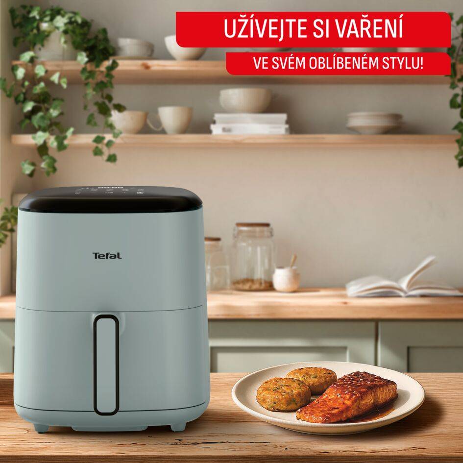 Horkovzdušná fritéza Tefal Easy Fry POP 5L EY2454E0 Eukalyptová
