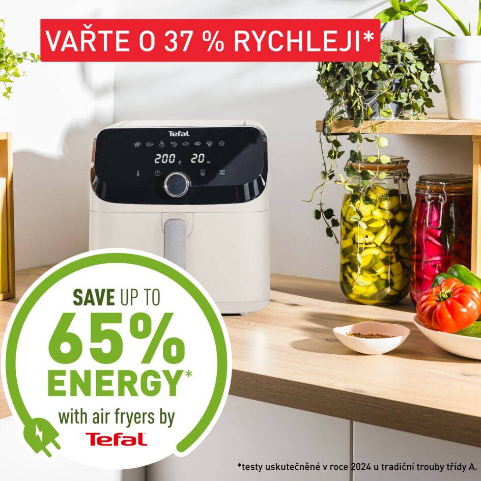 Horkovzdušná fritéza Tefal Easy Fry Mega 7,5 l EY855AE0 Krémová