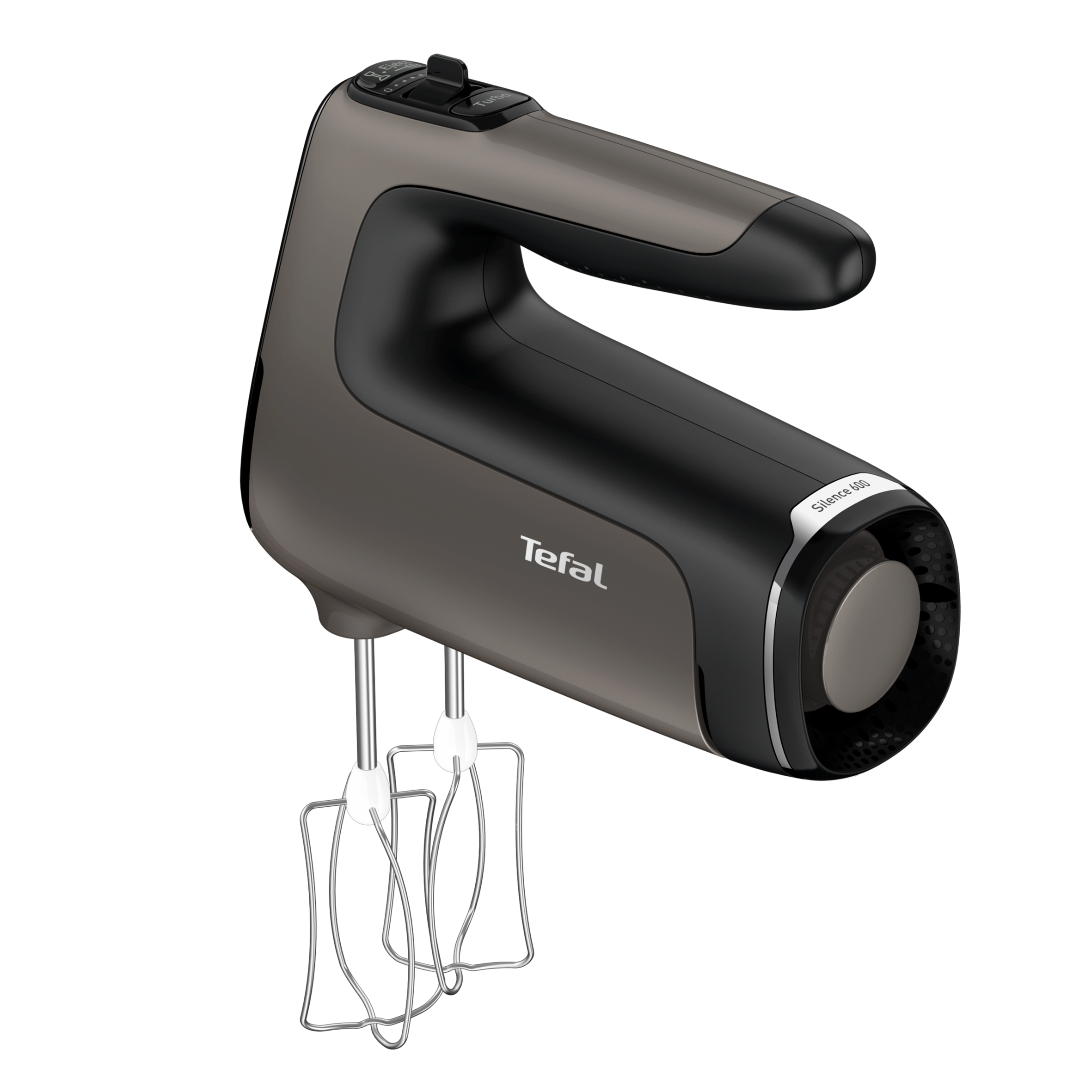 Tichý ruční mixér Tefal Powermix Silence HT650E38 Stříbrný/Černý