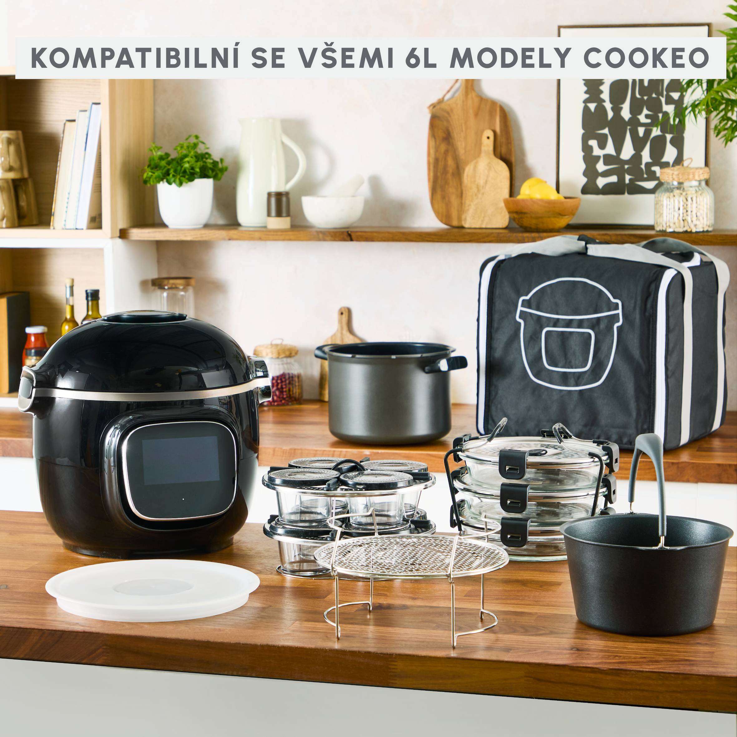 XA6130E0 My Batchcooker Express Příslušenství pro Cook4Me pro tlakové vaření Tefal Sklo/Nerez