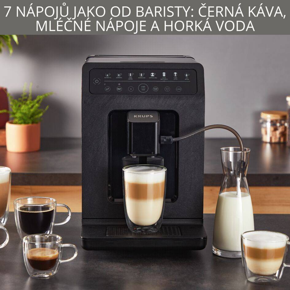 Automatický kávovar KRUPS Evidence Eco EA897B10 matně černý