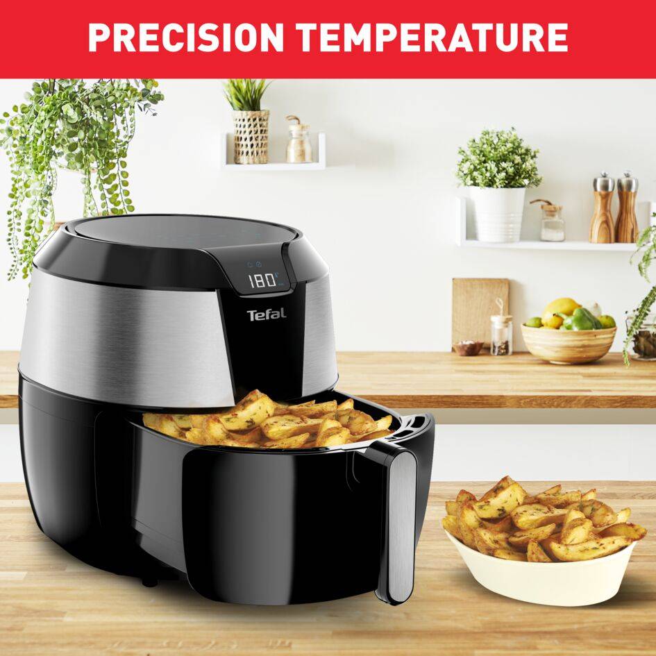 Horkovzdušná fritéza Tefal Easy Fry XXL Digital EY701D15 Nerezová/Černá