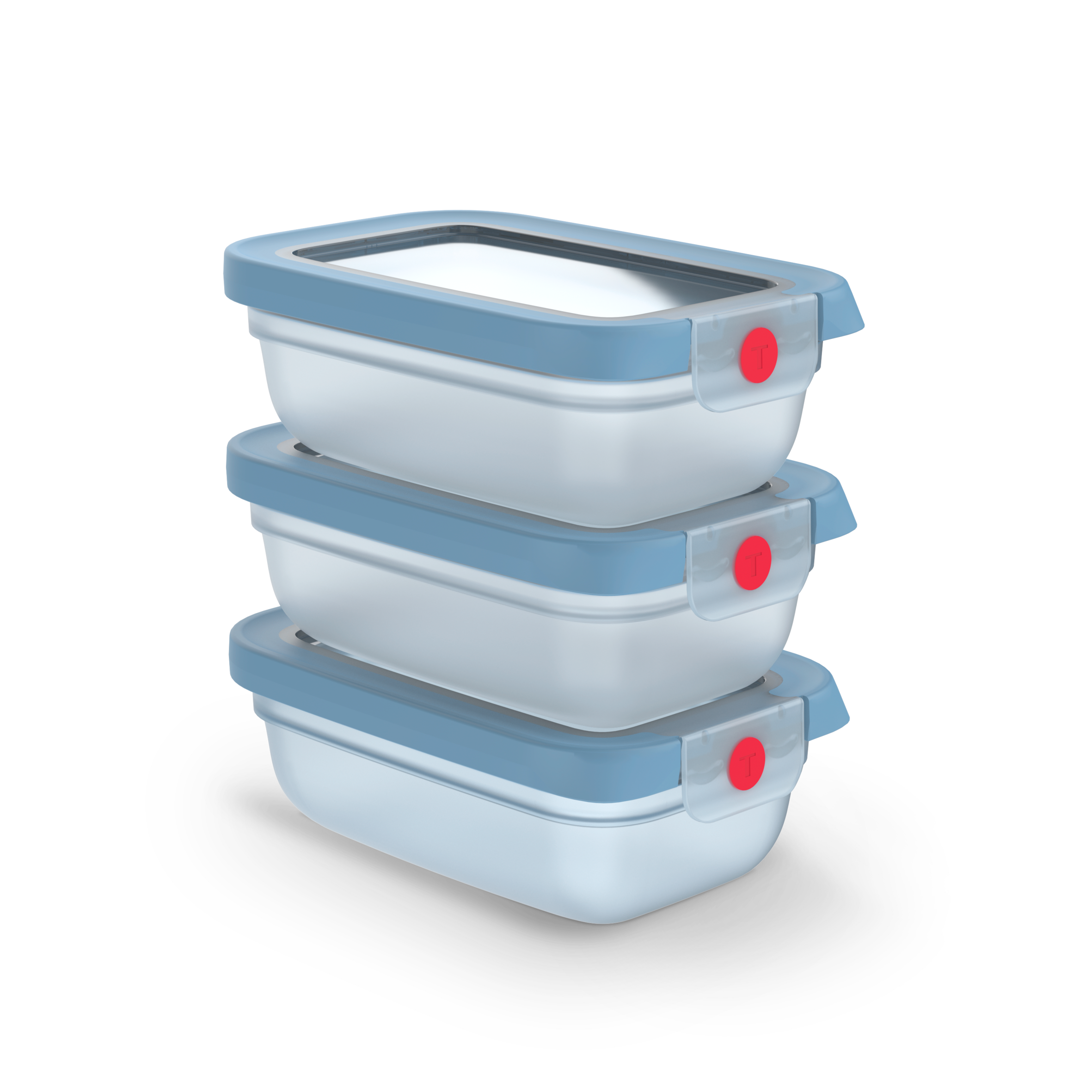 N1230510 OneClick dózy na potraviny 3 x 0,5 l modré