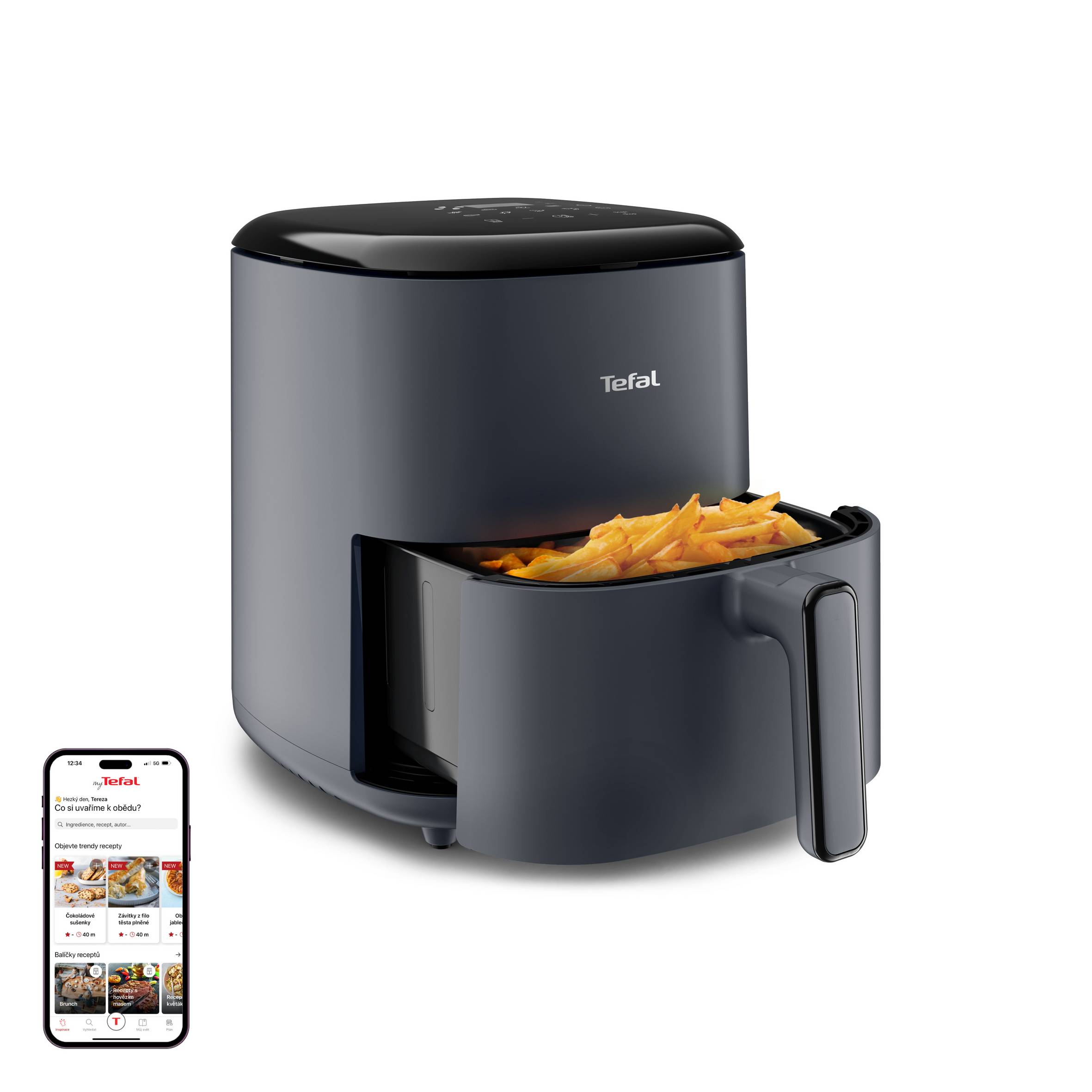 EY145810 Easy Fry Compact 3l horkovzdušná fritéza Tefal černá