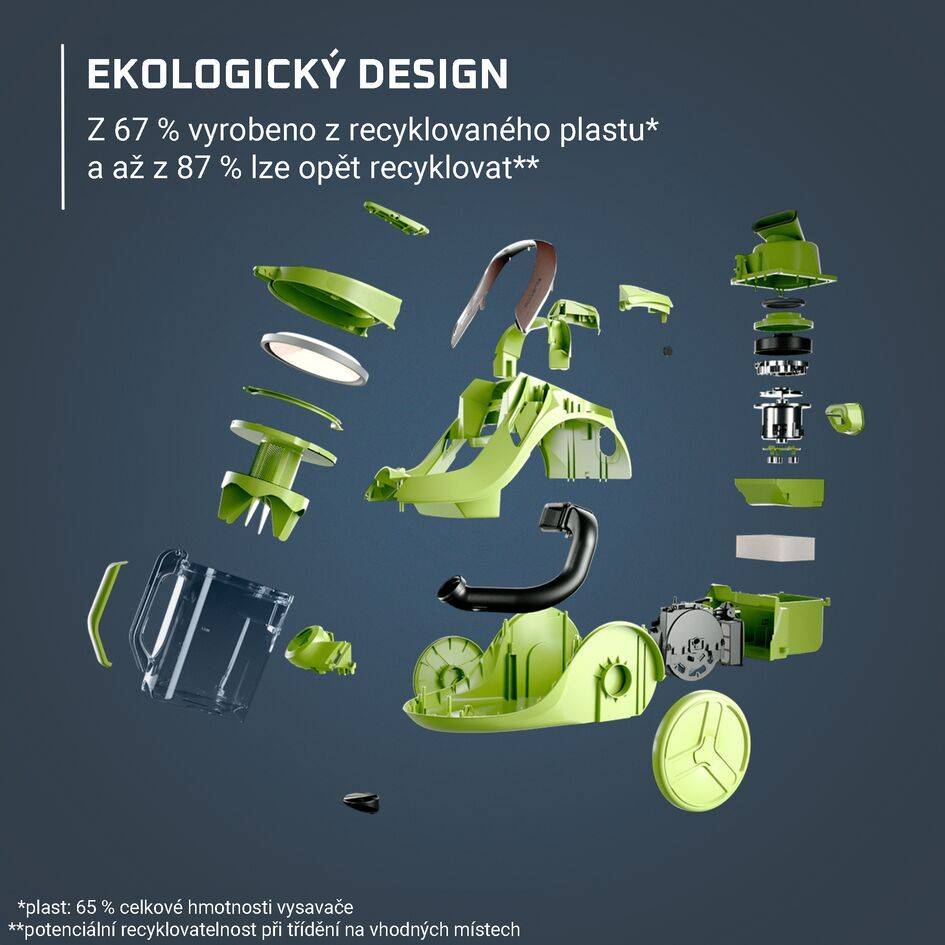 Bezsáčkový vysavač Green Force Cyclonic Effitech®+ Animal RO7C66