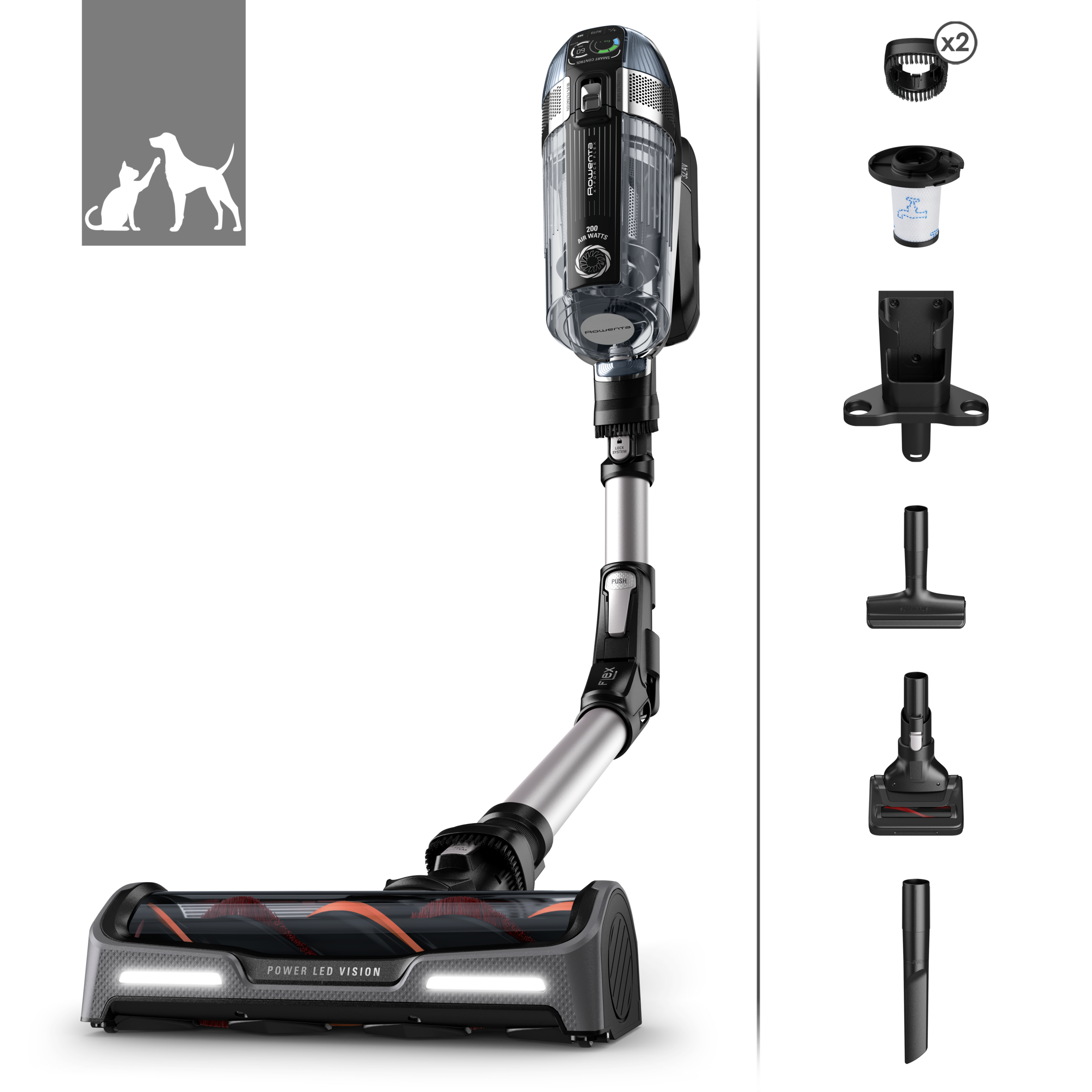 Tyčový vysavač X-Force Flex 14.60 Animal 3v1 200AW RH9958WA