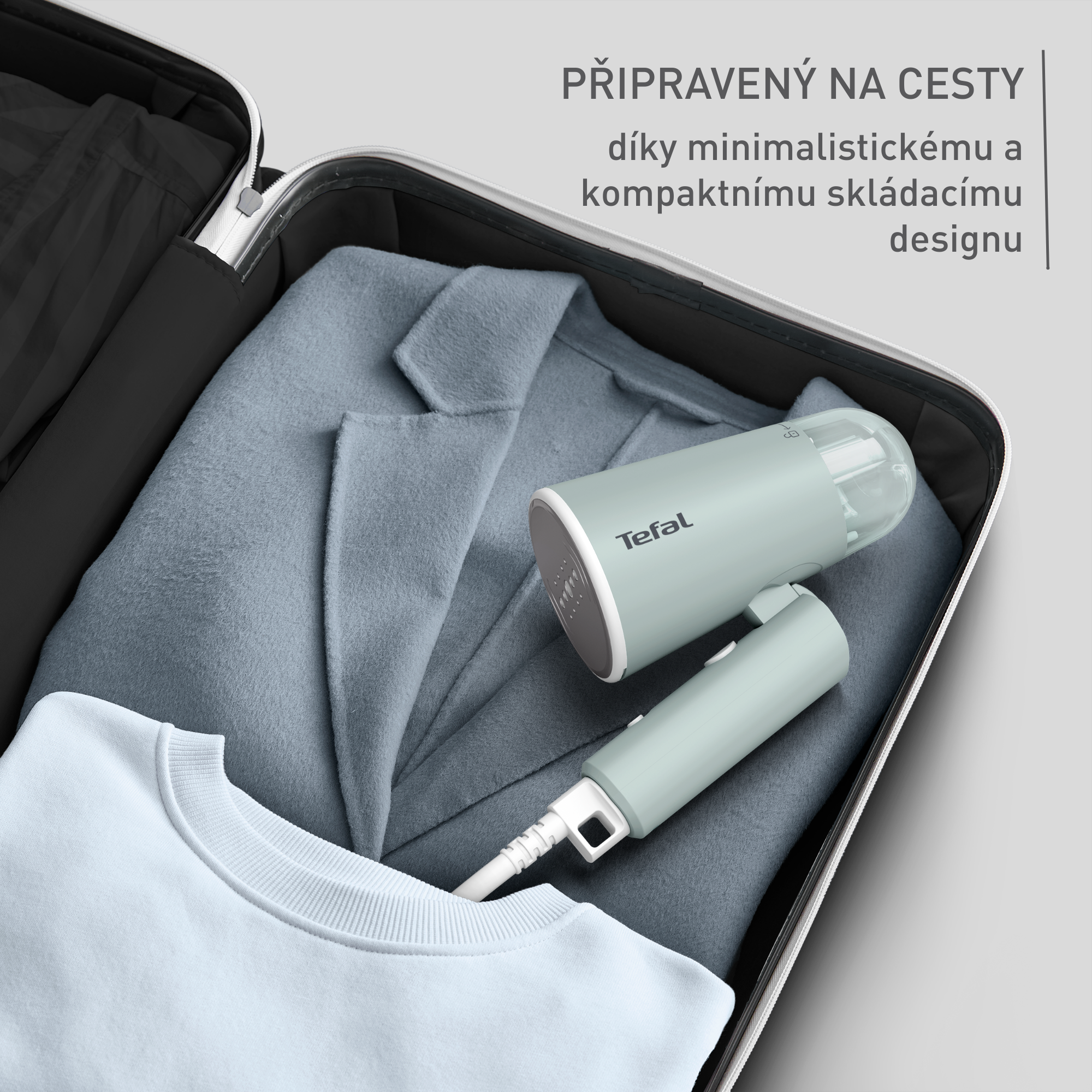 Ruční napařovač Tefal Origin Travel DT1034E1 eukalyptová zelená