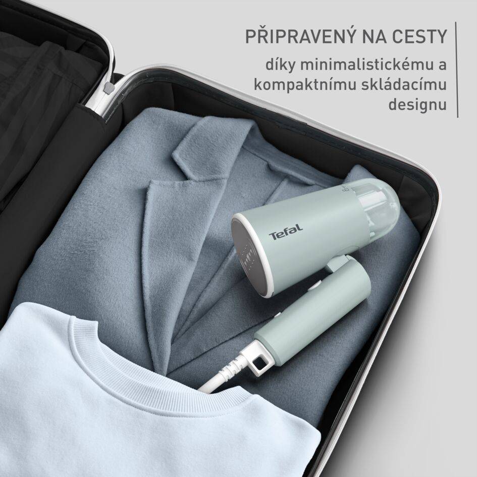 Ruční napařovač Tefal Origin Travel DT1034E1 eukalyptová zelená