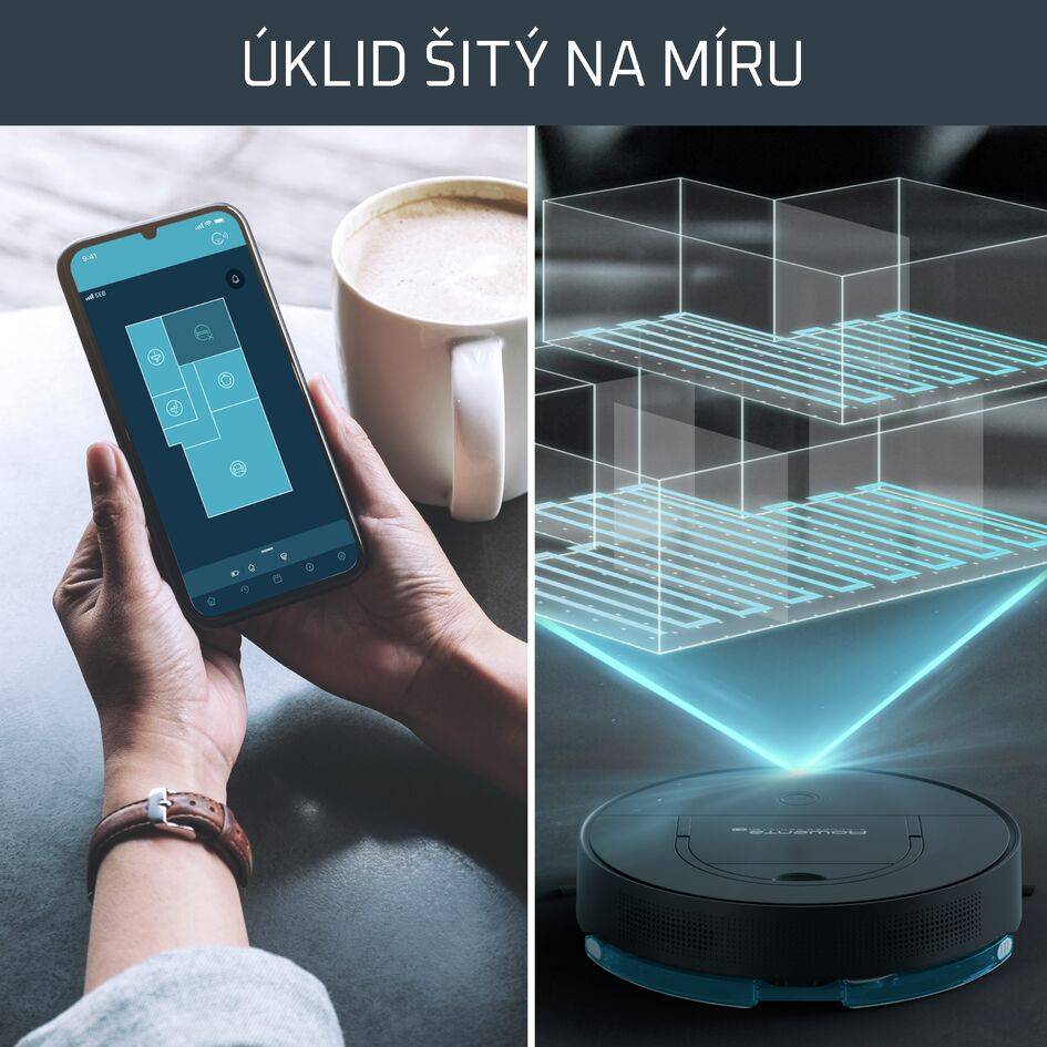 Robotický vysavač Rowenta X-Plorer S130 AI Animal & Allergy 4v1 Laser & Camera 8cm RR9075WH