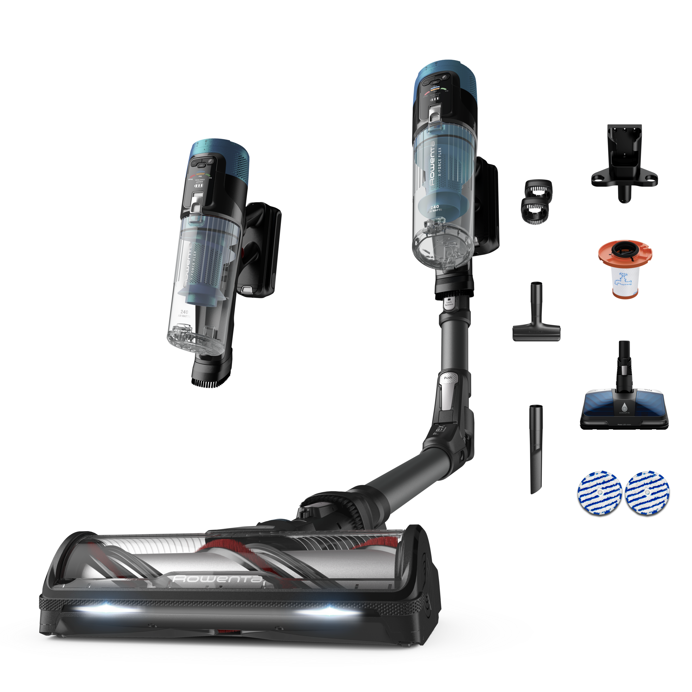 Tyčový vysavač Rowenta X-Force Flex 14.80 Auto Allergy Aerospin 240AW RH9BC1WO