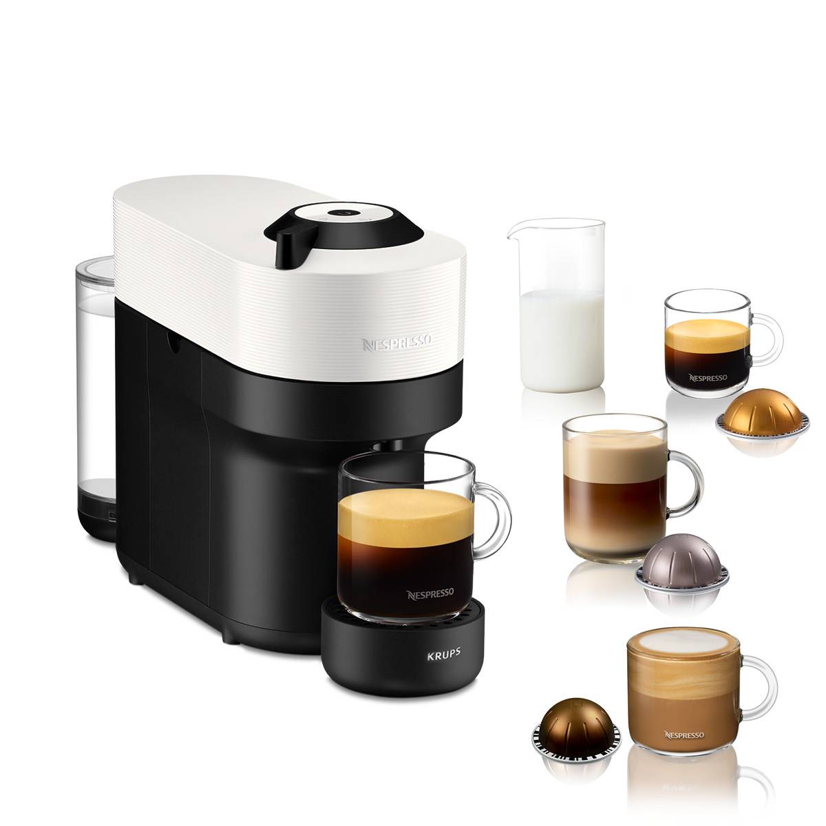 Nespresso Vertuo POP KRUPS kokosově bílá XN920110