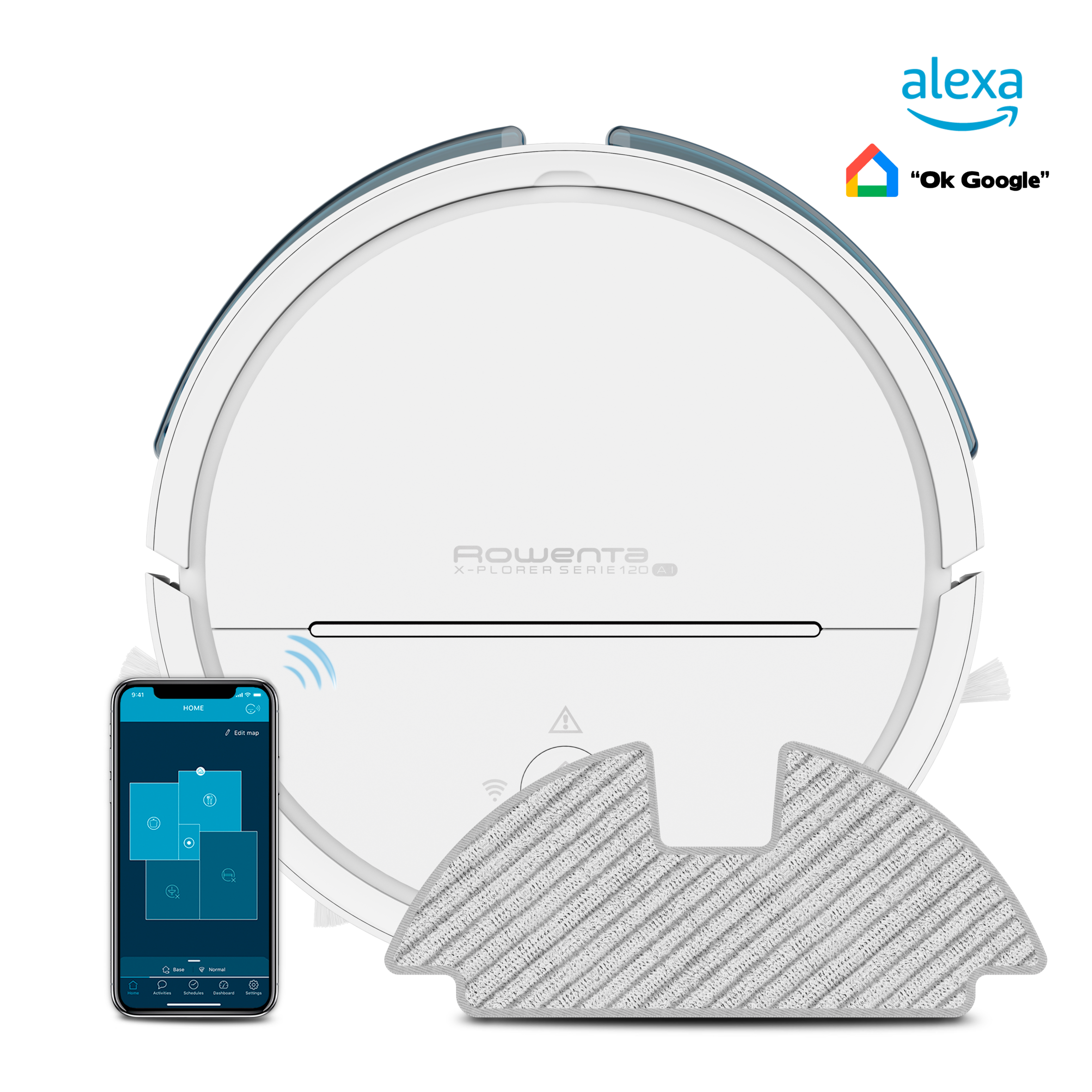 Robotický vysavač Rowenta X-PLORER S120 AI Aqua s umělou inteligenci 4v1 RR7877