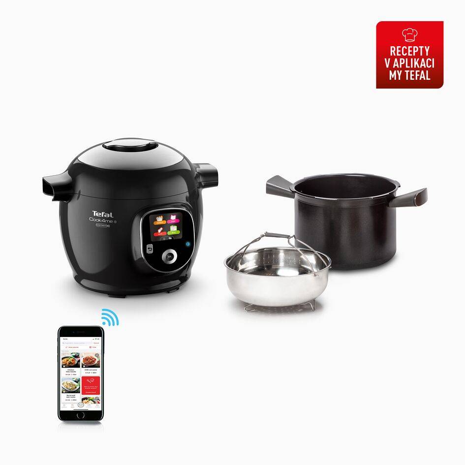 Multifunkční elektrický hrnec Tefal Cook4Me+ Connect CY855830 Černý