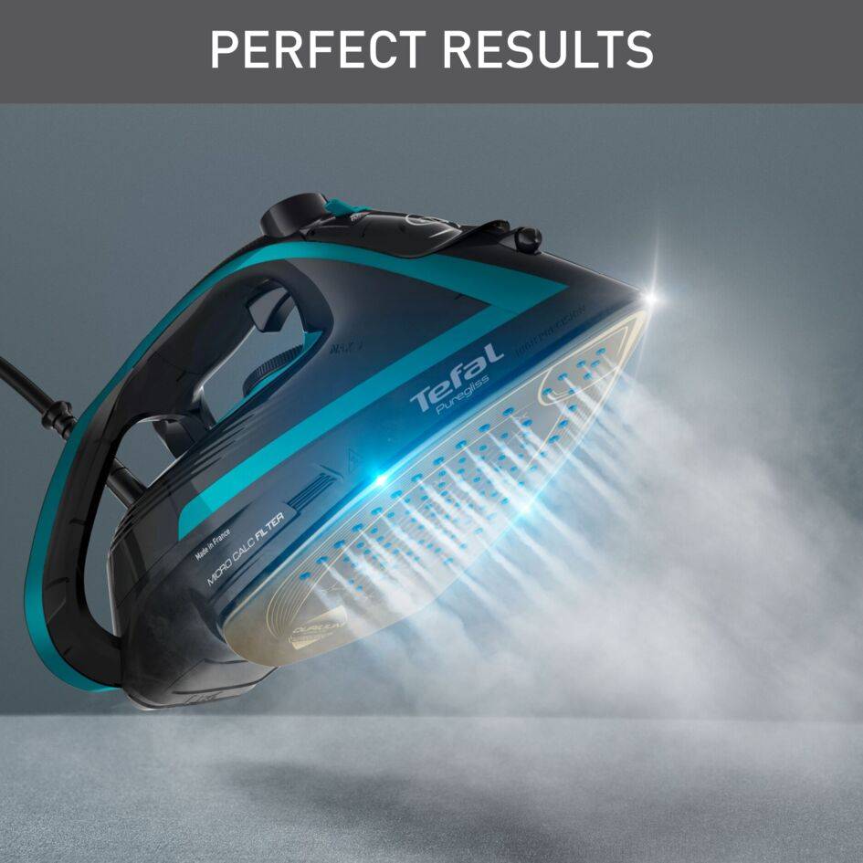 Napařovací žehlička Tefal Puregliss FV8066E0 Azurová/Černá