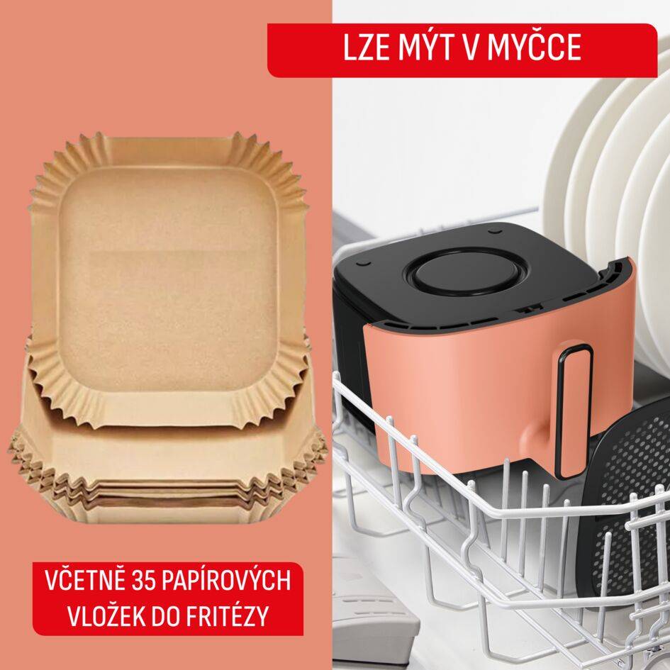 Horkovzdušná fritéza Tefal Easy Fry POP 5l EY245TE0 Terakotová barva