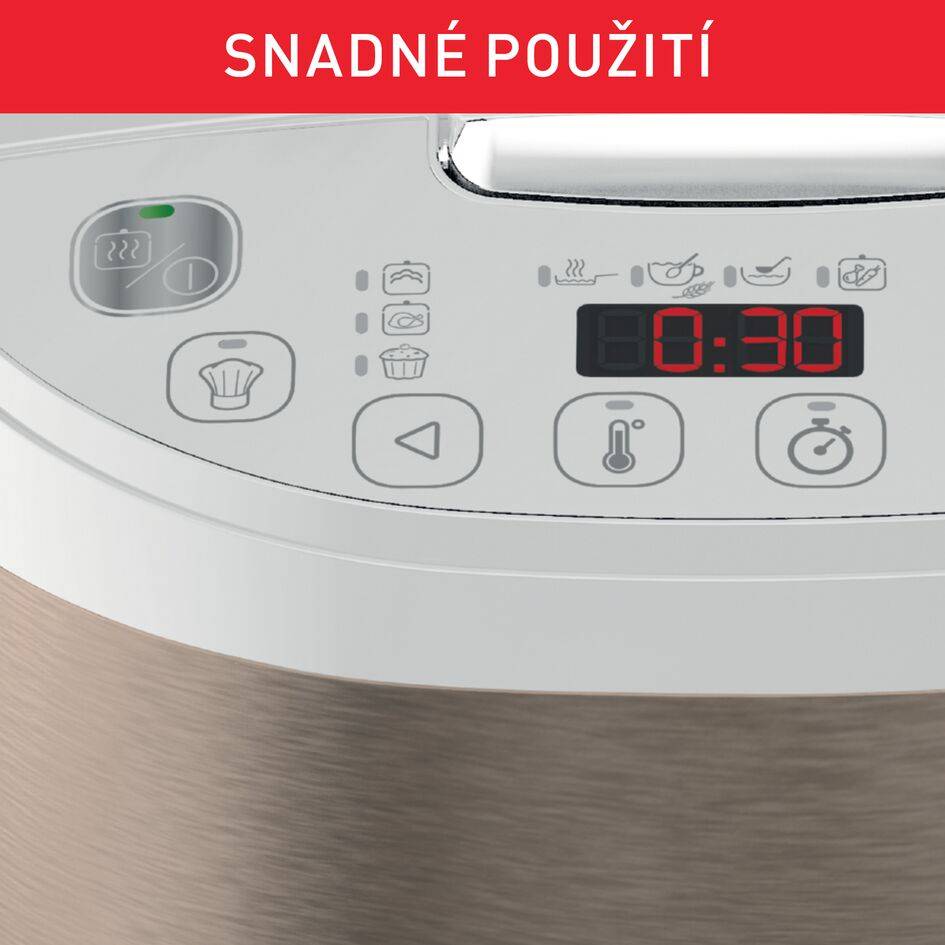 Multifunkční elektrický hrnec Tefal Simply Cook Plus RK622130 Stříbrný/Černý