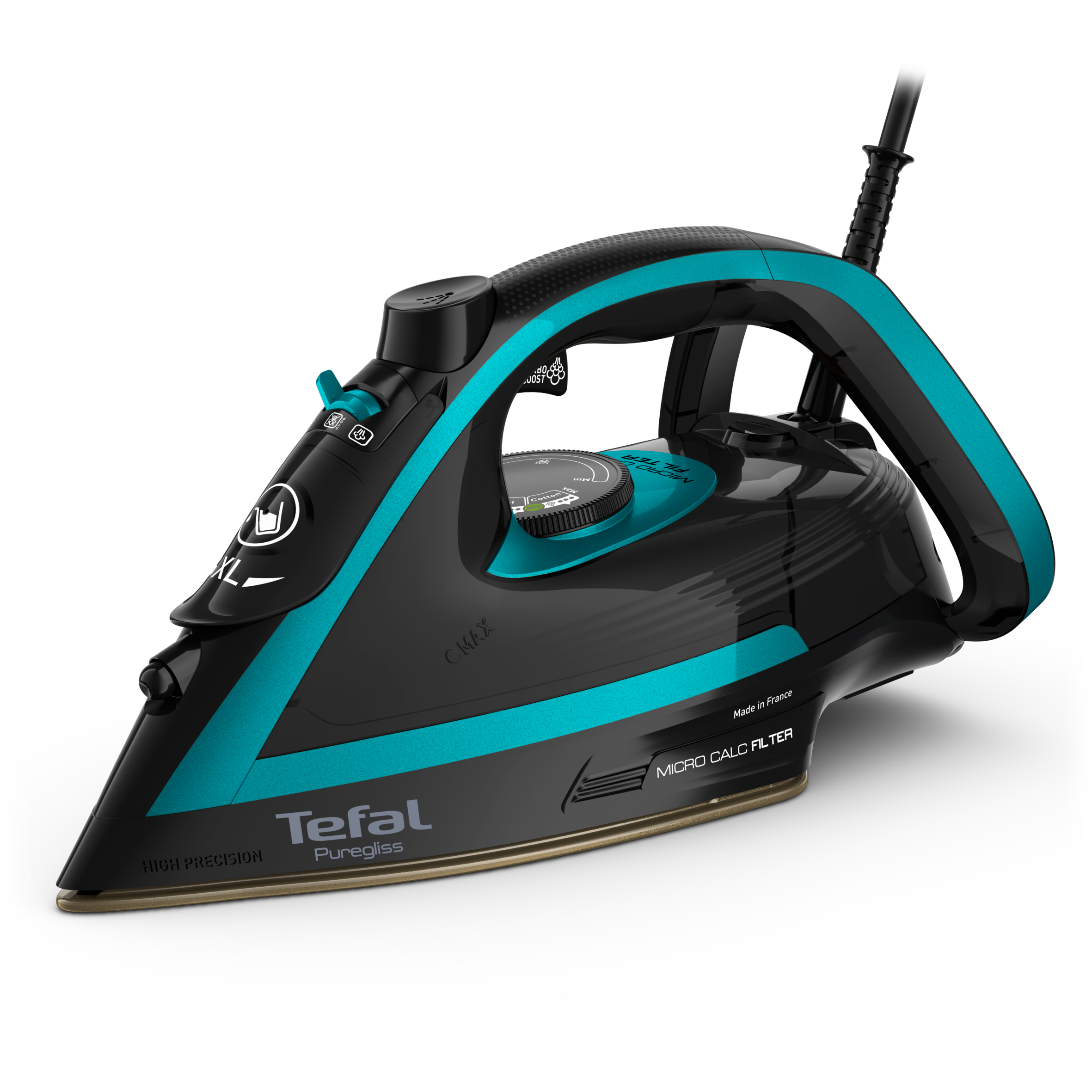 Napařovací žehlička Tefal Puregliss FV8066E0 Azurová/Černá