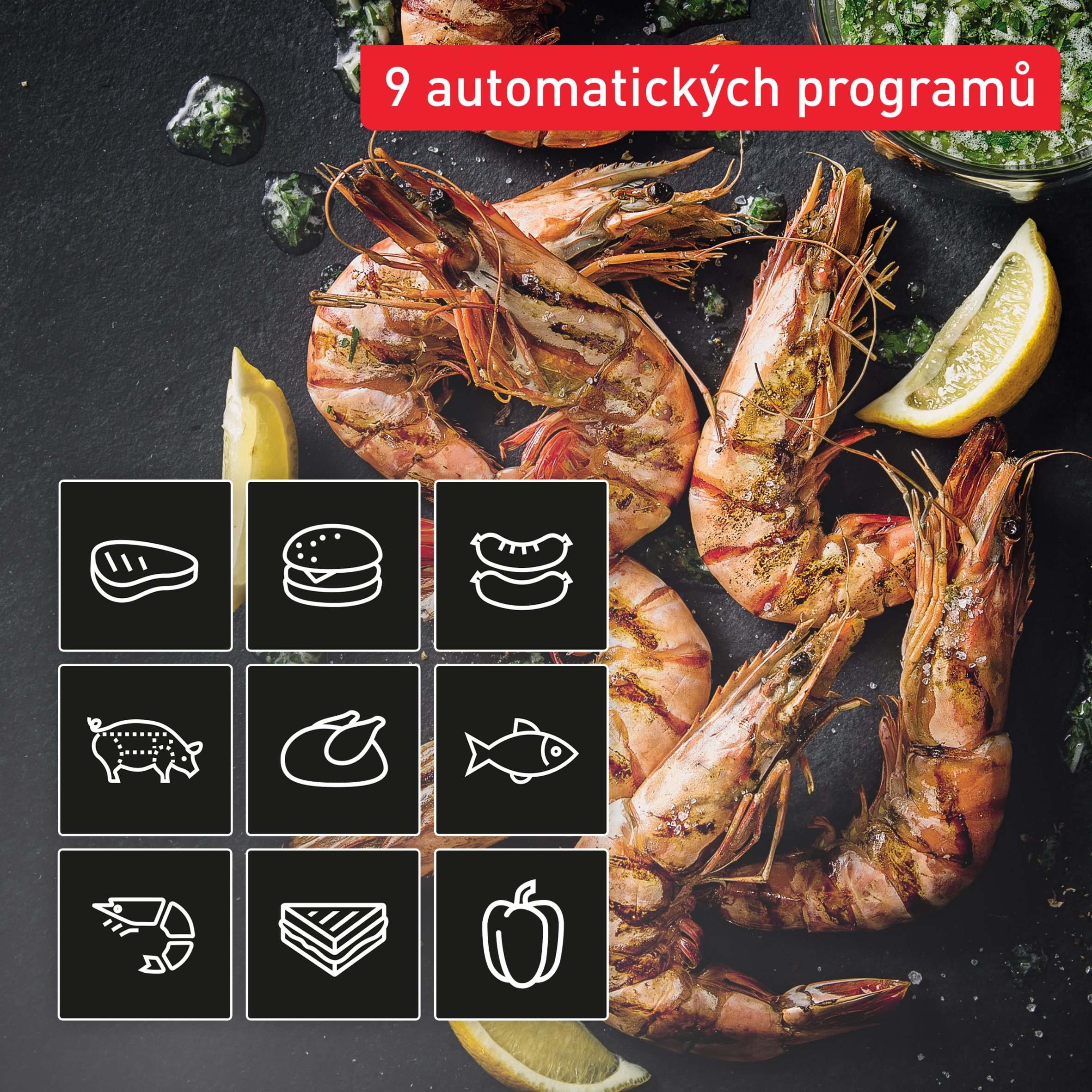 Elektrický gril Tefal OptiGrill 4v1 Inox GC774D30 Stříbrný/Černý