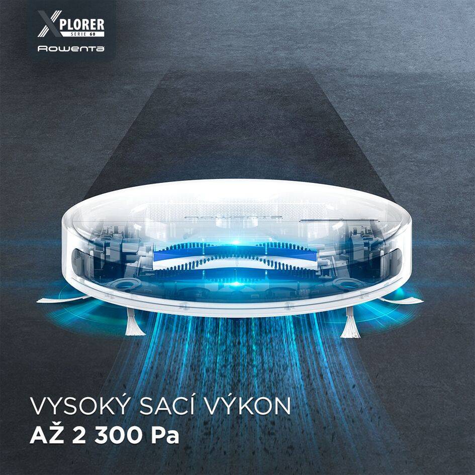 Robotický vysavač Rowenta X-plorer S60 4v1 Animal 6cm RR7455WH