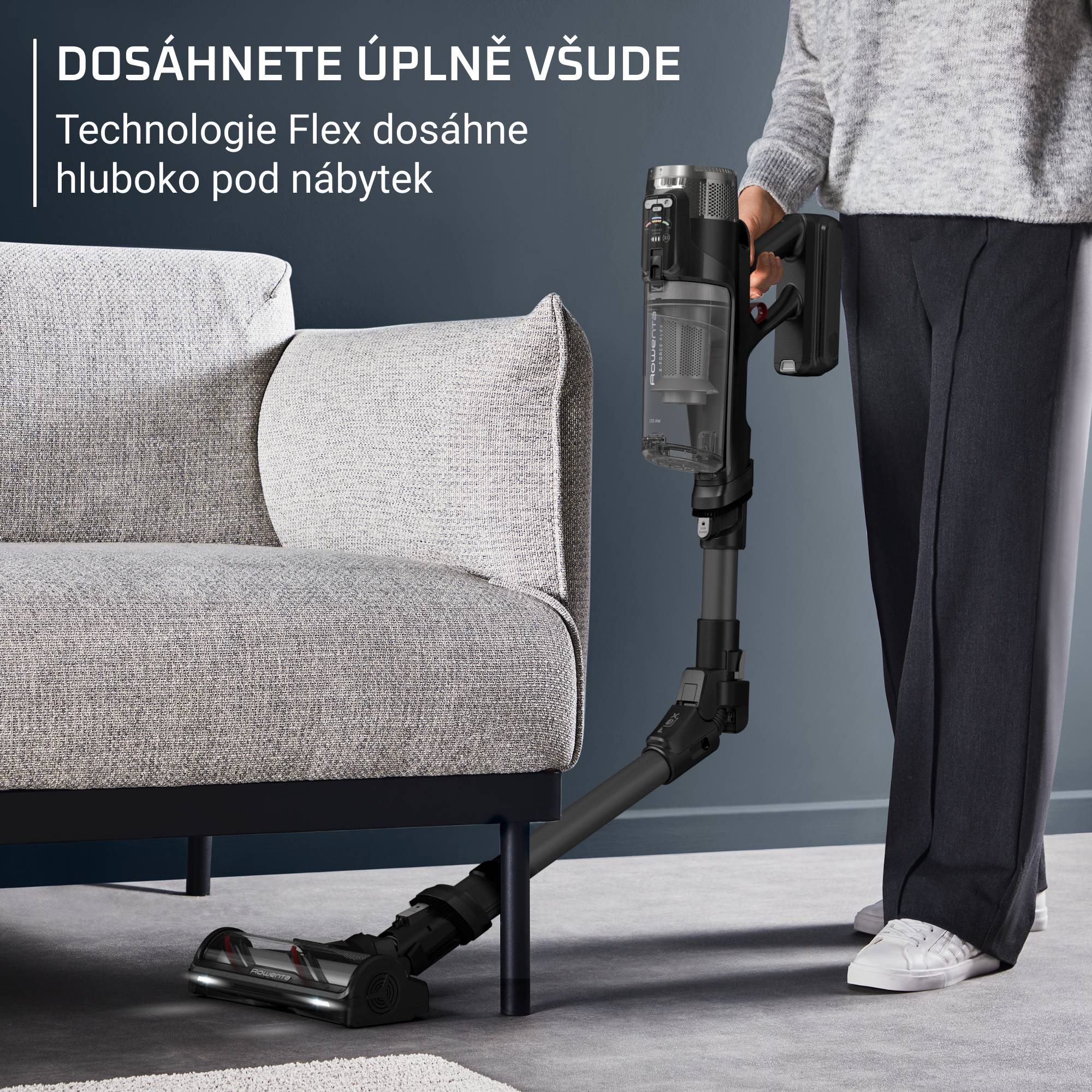 Tyčový vysavač Rowenta X-Force Flex 3v1 150 AW RH9L55E0