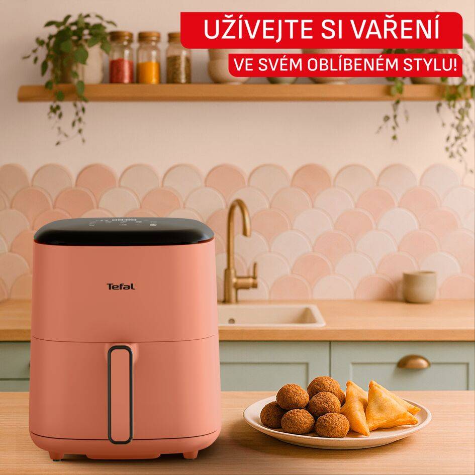Horkovzdušná fritéza Tefal Easy Fry POP 5l EY245TE0 Terakotová barva