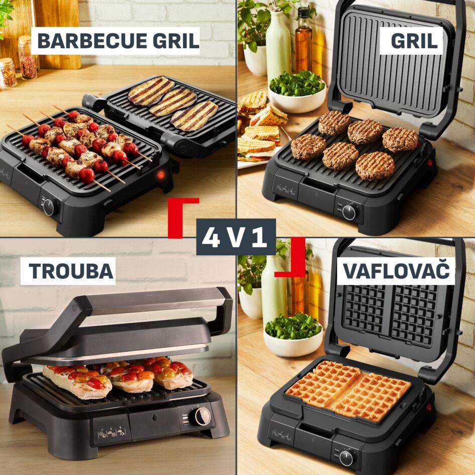 Elektrický grill Tefal SuperGrill 4v1 GC517DE0 Nerez