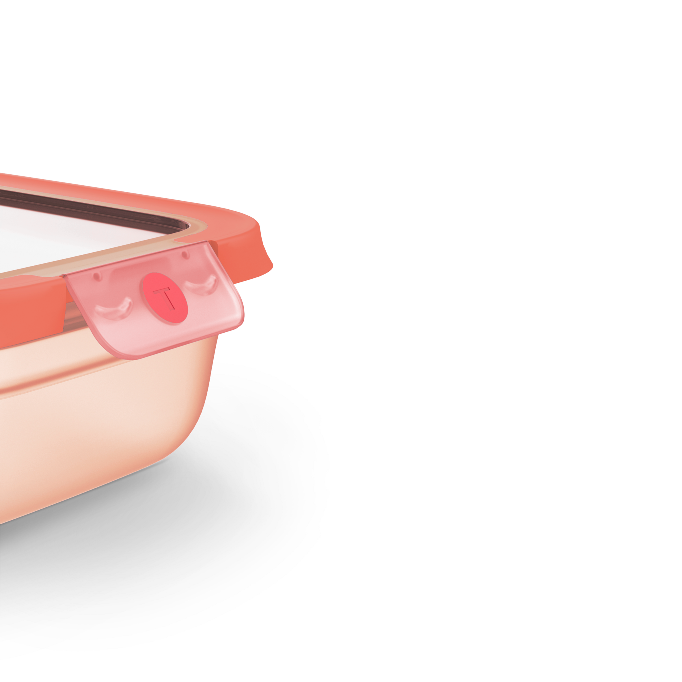 N1210210 oneClick dóza na potraviny Tefal obdelníková 0,5 l oranžová