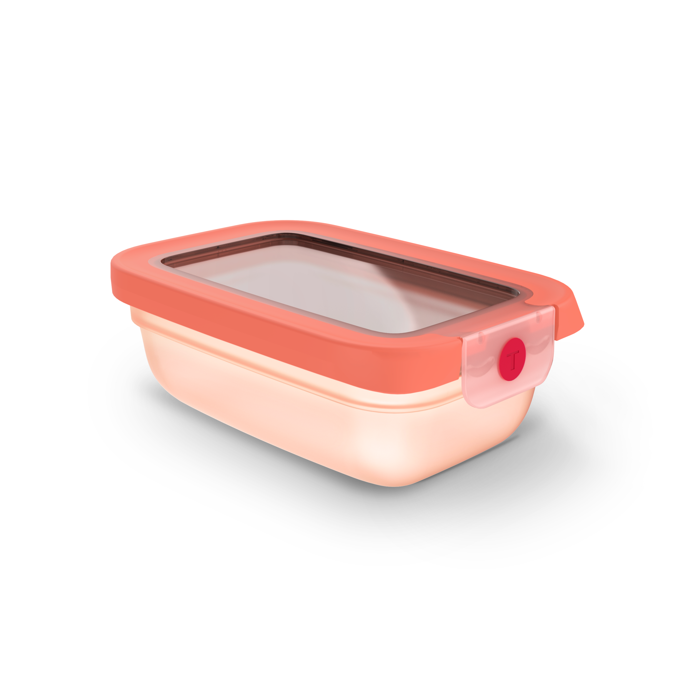 N1210210 oneClick dóza na potraviny Tefal obdelníková 0,5 l oranžová