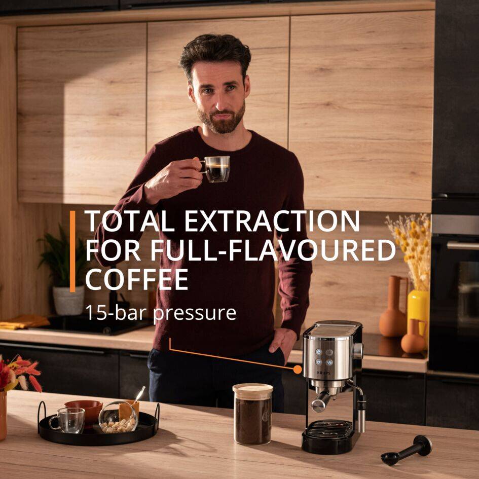 KRUPS Virtuoso + Pump Espresso Maker Stainless Steel