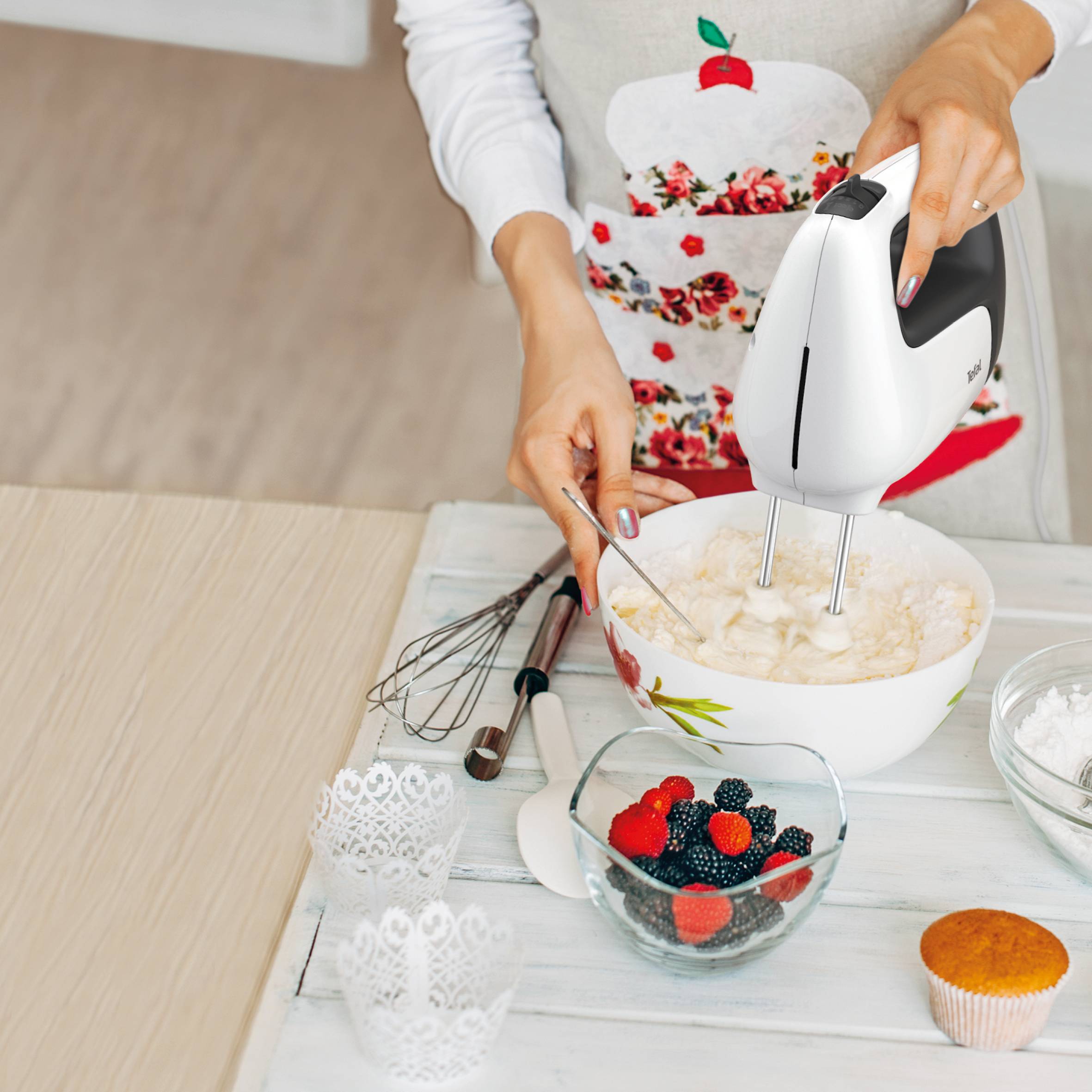 Ruční šlehač Tefal Prep'Mix+ HT460138 Šedý/Bílý