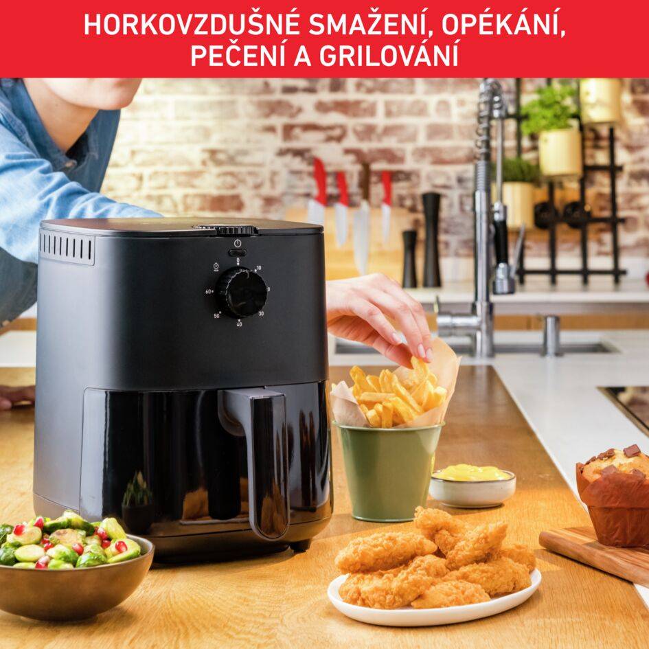 Horkovzdušná fritéza a gril Tefal Easy Fry Essential 3,5l EY130815 Černá