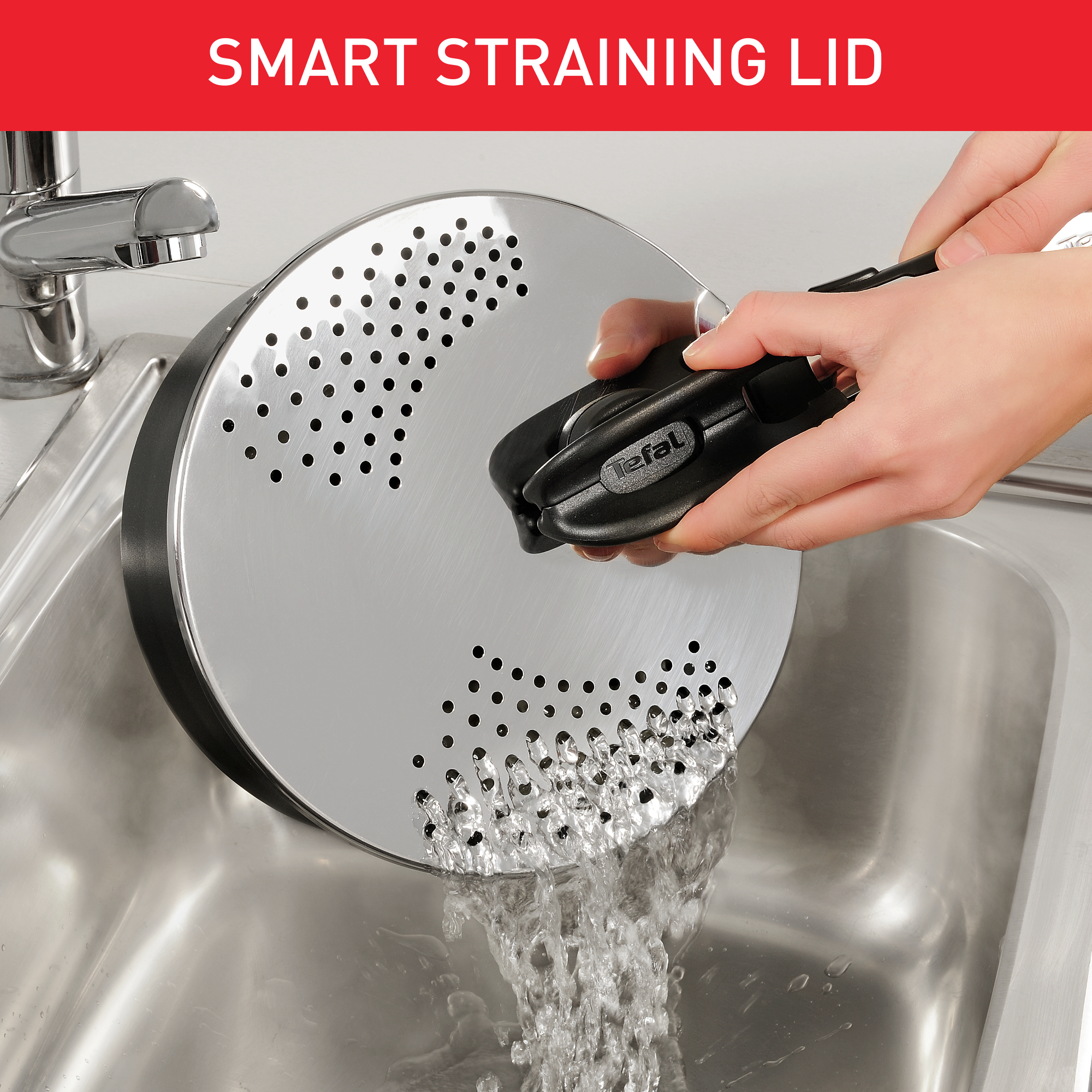 Nerezová poklice na cedění Tefal Ingenio L9829453 14-20 cm