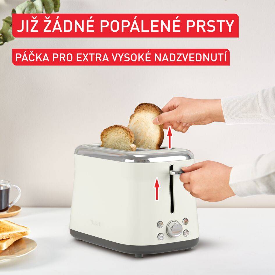 Retro topinkovač Tefal Collection TT720AE0 nerezový/krémový