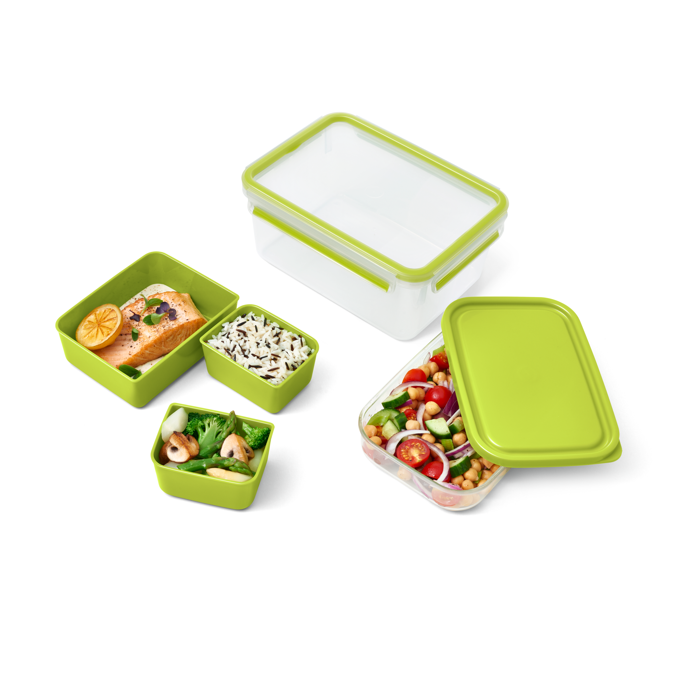 Dóza Tefal Master Seal To Go XL s vnitřními miskami N1071610 Obdélníková 2,3 l