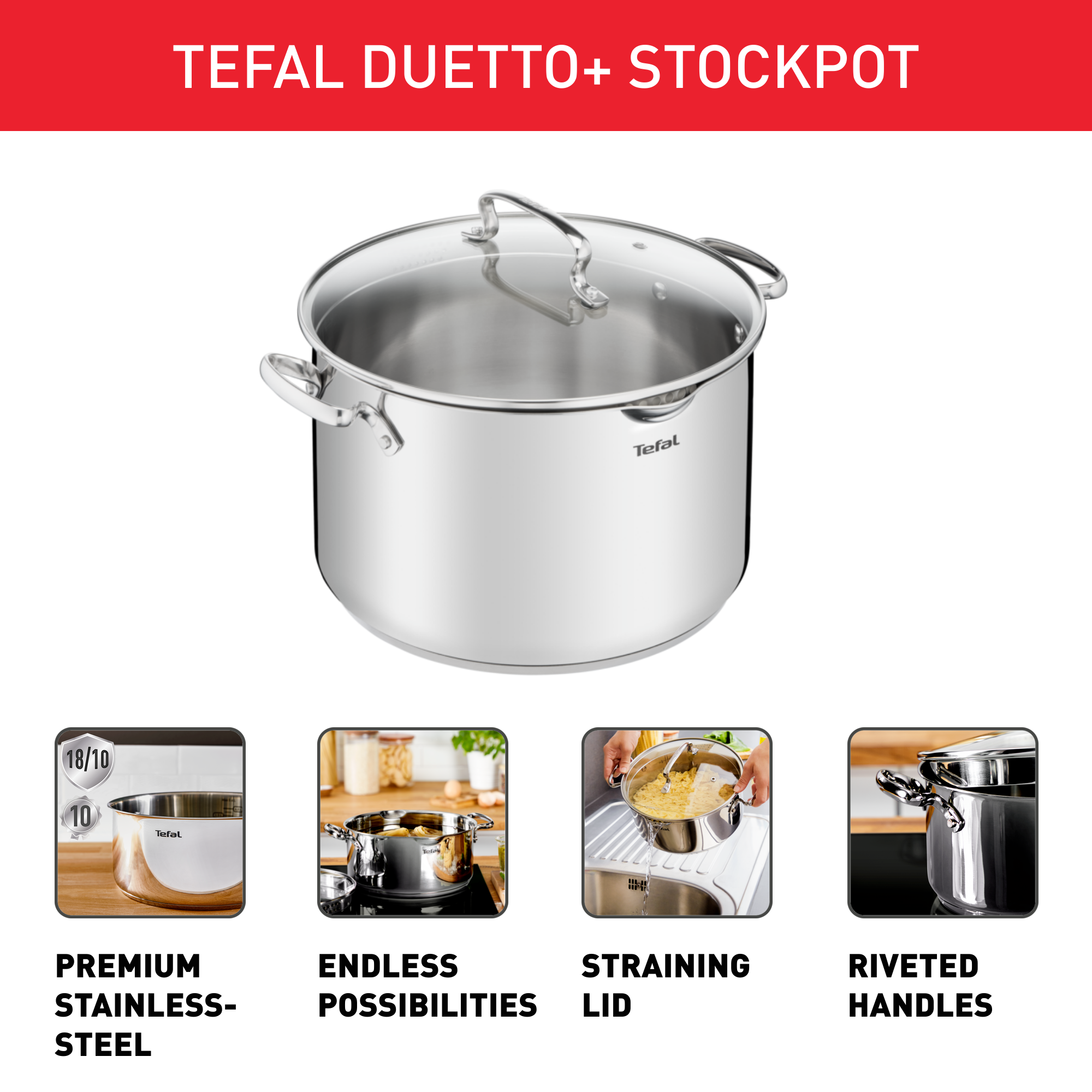 Hrnec s poklicí Tefal Duetto+ 28 cm G7196456