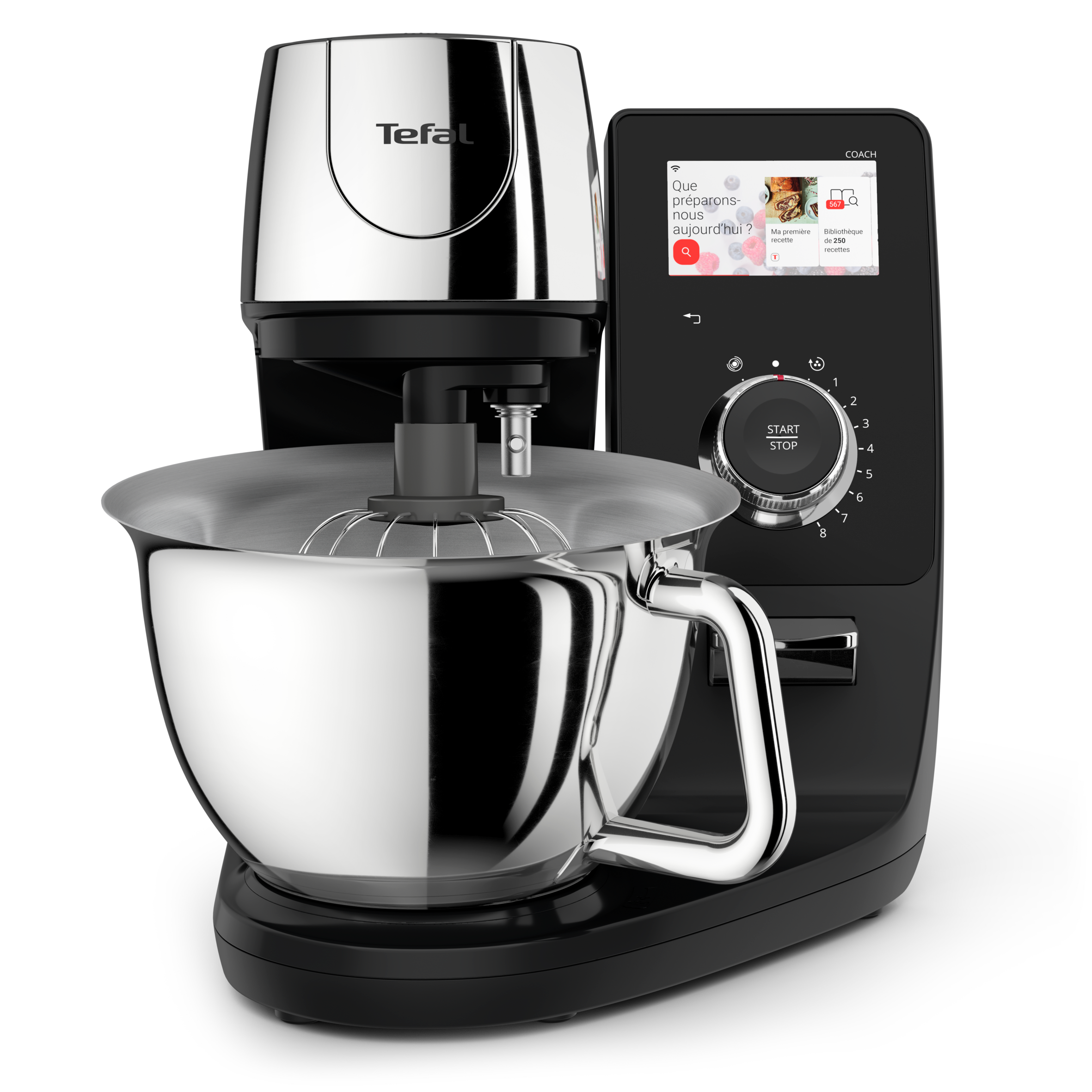 Kuchyňský robot Tefal i-Coach Touch QB950D38 černá/stříbrná