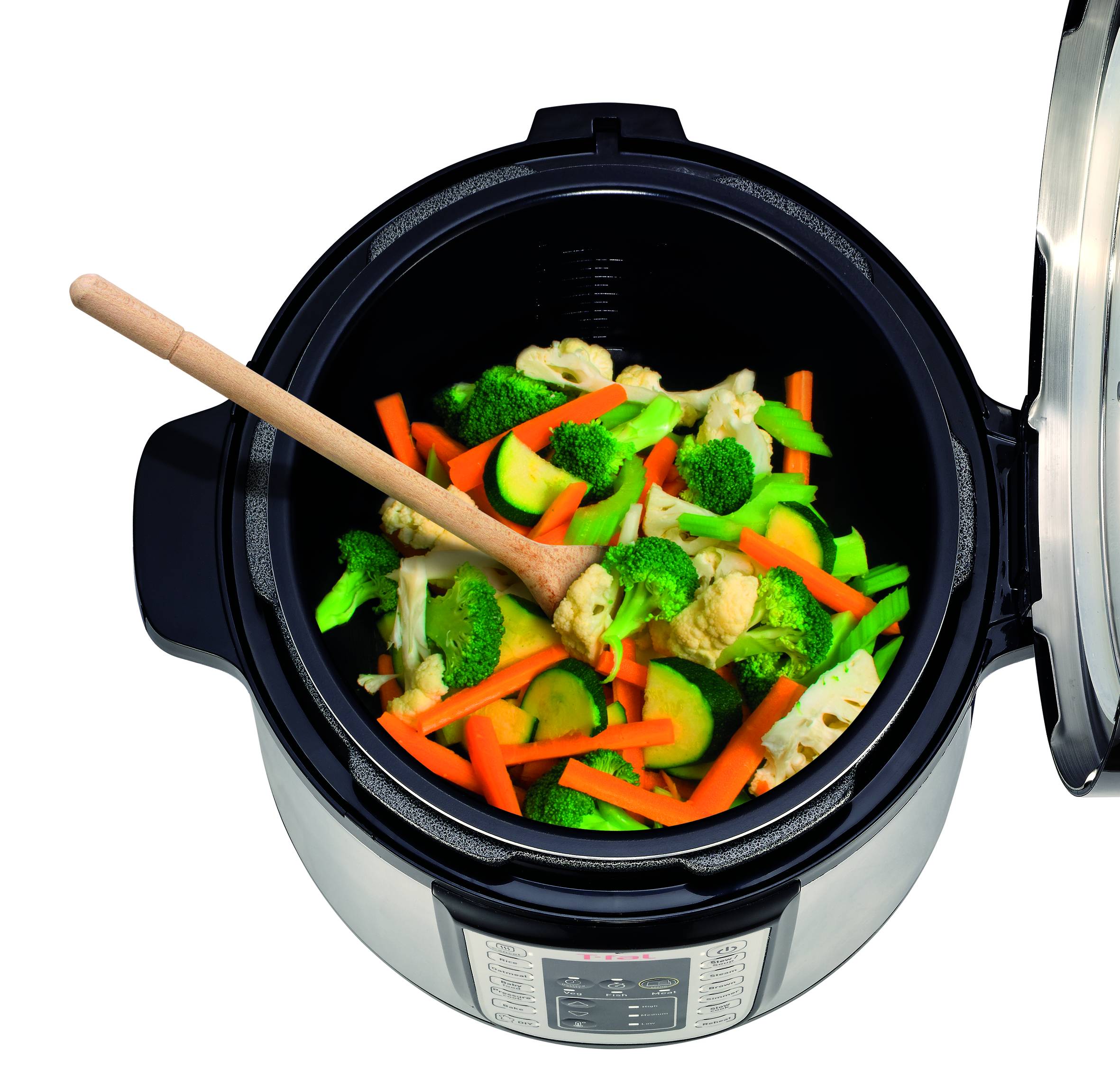 Multifunkční elektrický hrnec Tefal All in One Pot CY505E30 Nerezový/Černý