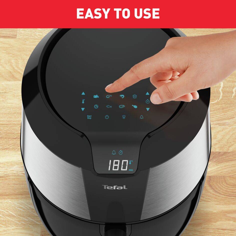 Horkovzdušná fritéza Tefal Easy Fry XXL Digital EY701D15 Nerezová/Černá