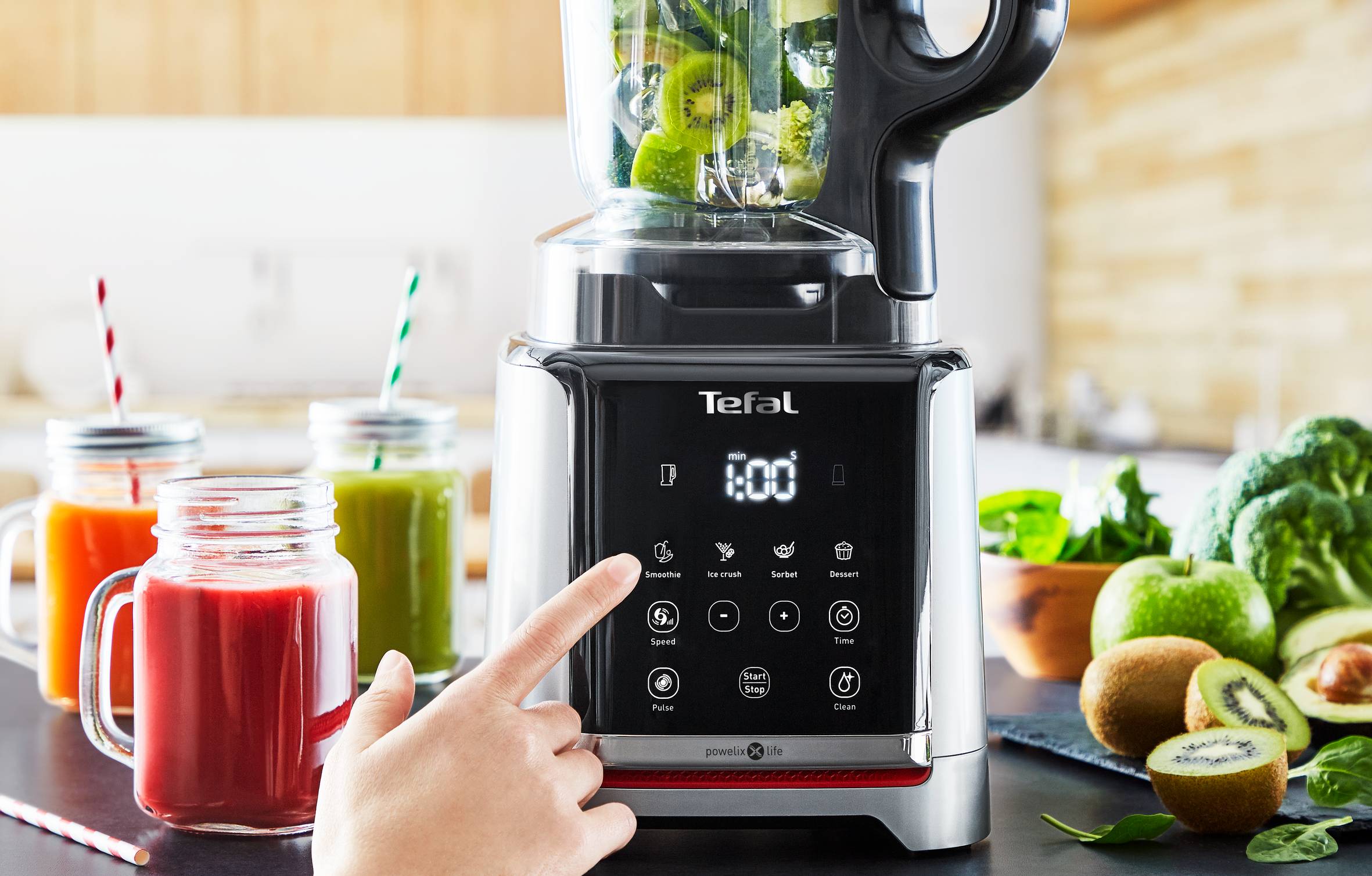 Stolní vysokorychlostní mixér Tefal InfinyMix+ BL91HD31 Stříbrný/Černý