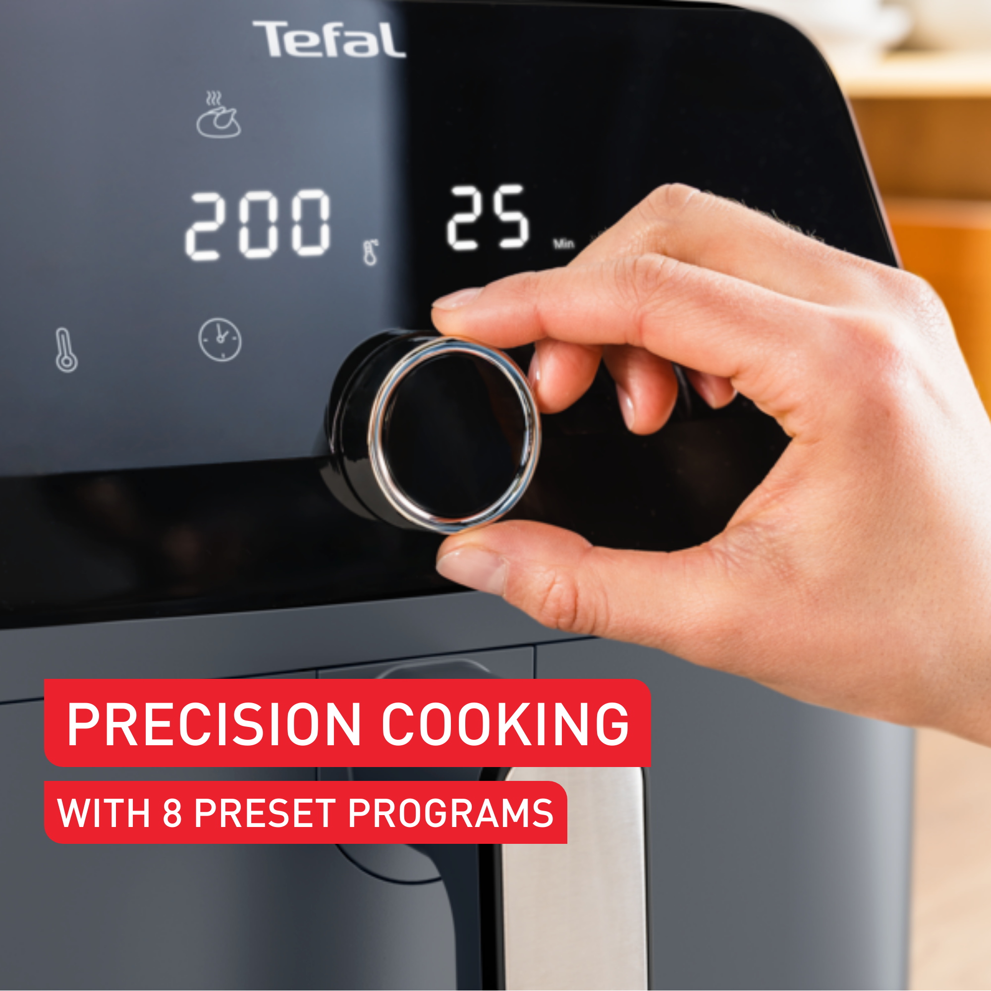Horkovzdušná fritéza Tefal Easy Fry Mega EY855BE0 Tmavě šedá