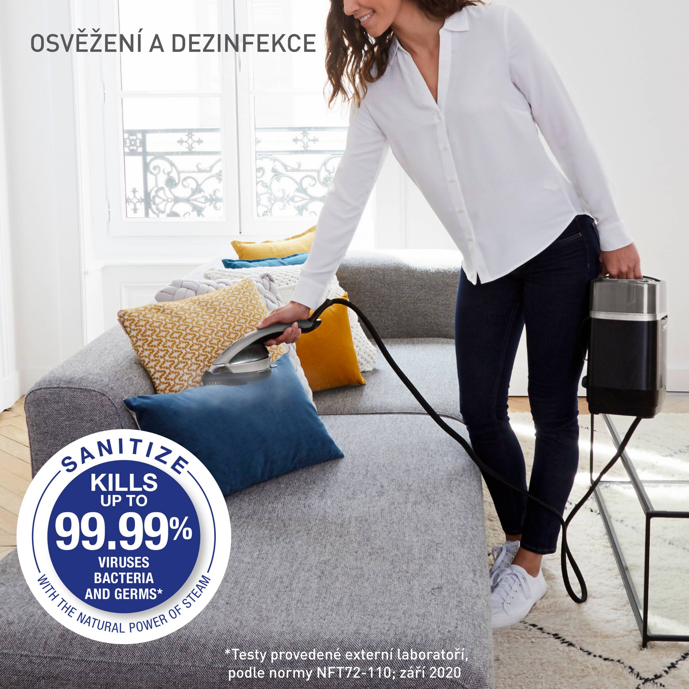 Napařovač oděvů se stojanem Tefal Ixeo Power QT2028F0 Černý