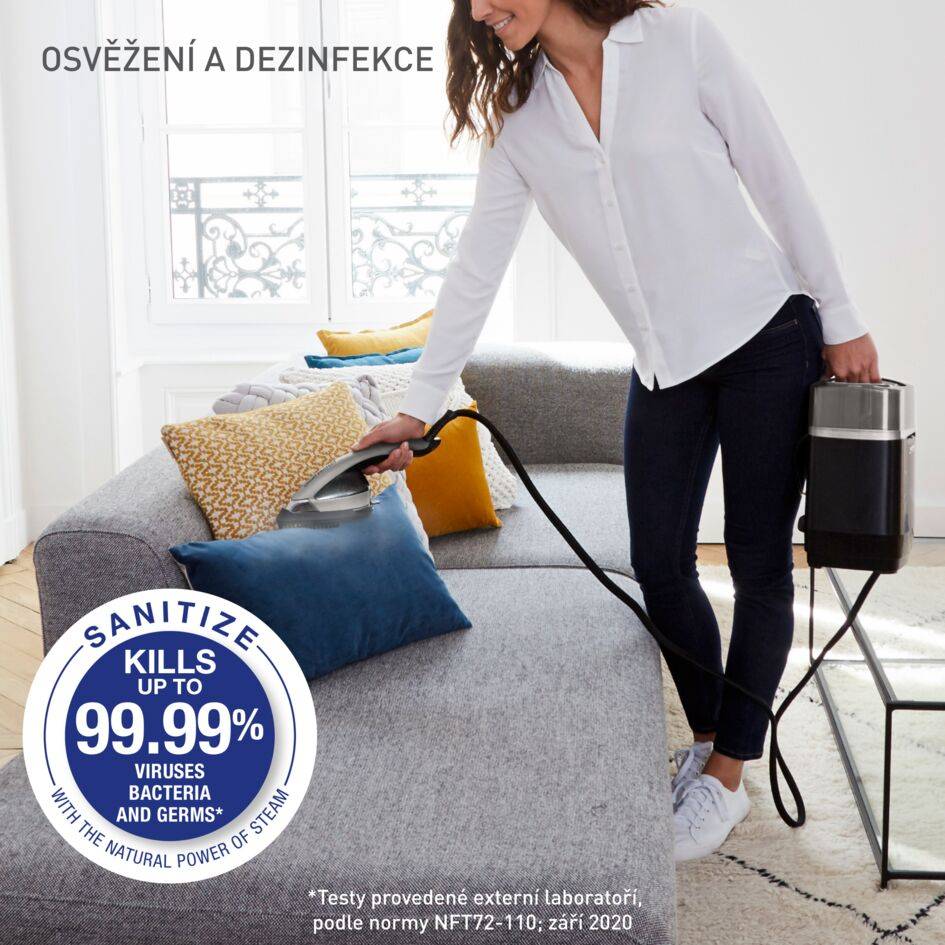 Napařovač oděvů se stojanem Tefal Ixeo Power QT2028F0 Černý