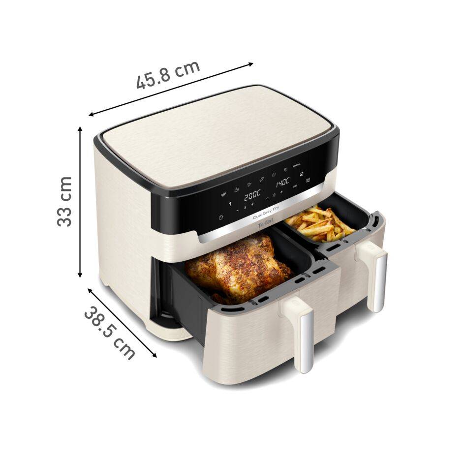 Duální horkovzdušná fritéza Tefal Dual Easy Fry XXL, 11 L, EY942AE0