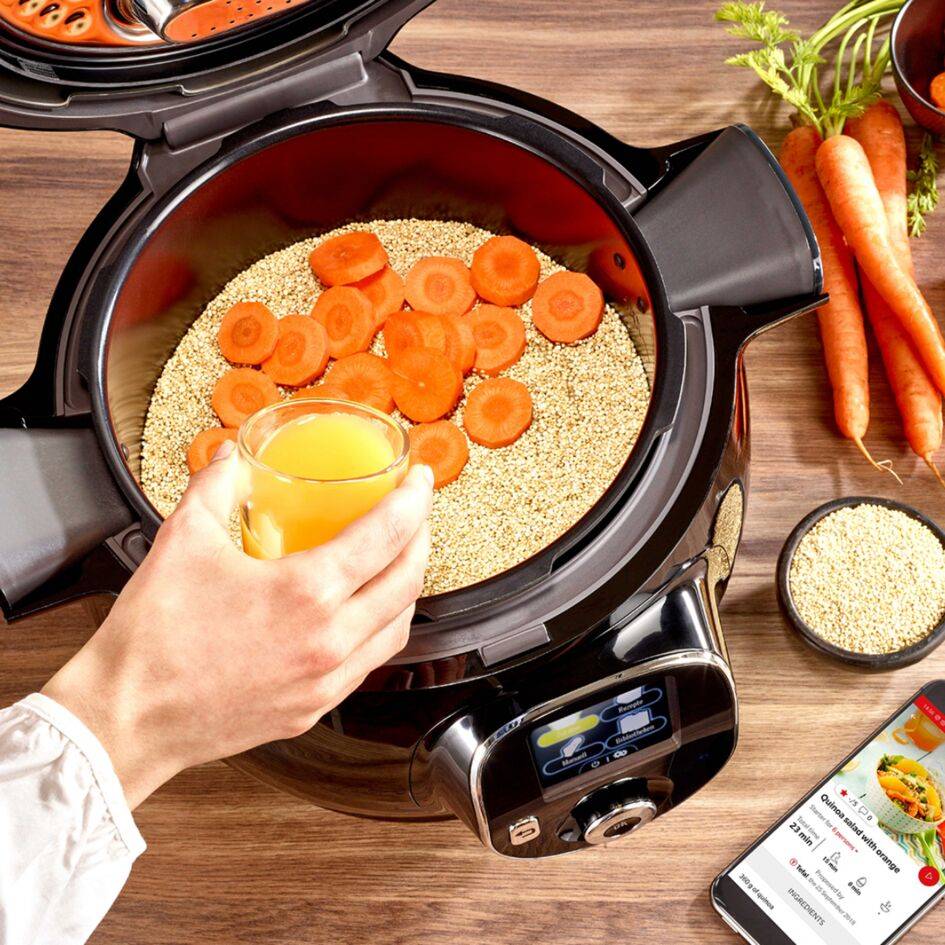 Multifunkční elektrický hrnec Tefal Cook4Me+ Connect CY855830 Černý 