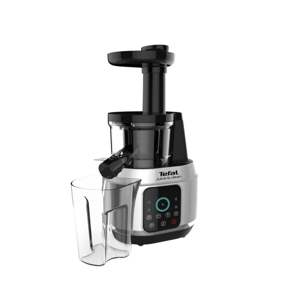 Šnekový odšťavňovač Tefal Juice & Clean ZC420E38 Nerezový/Černý